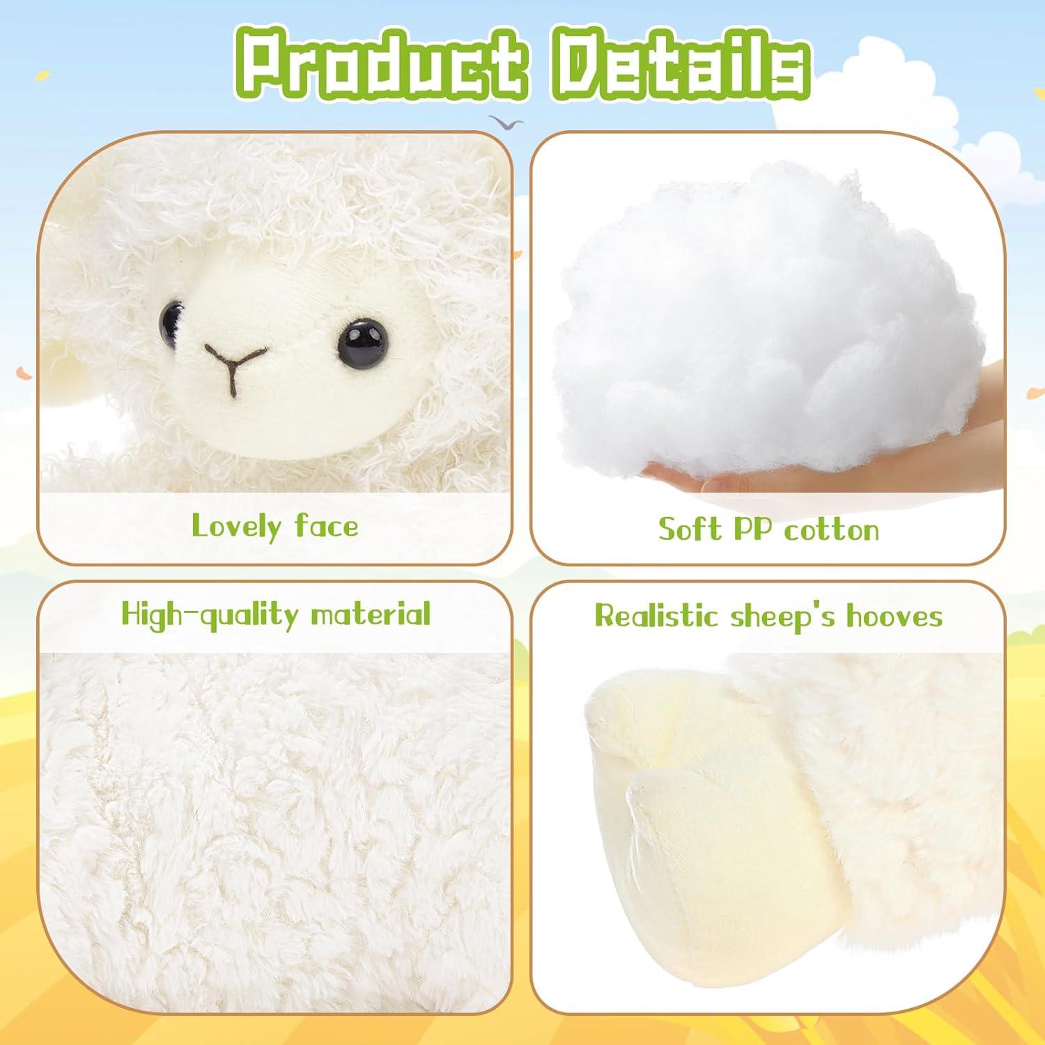 Conjunto de 5 Animales de Peluche BENINY Cordero 50 cm