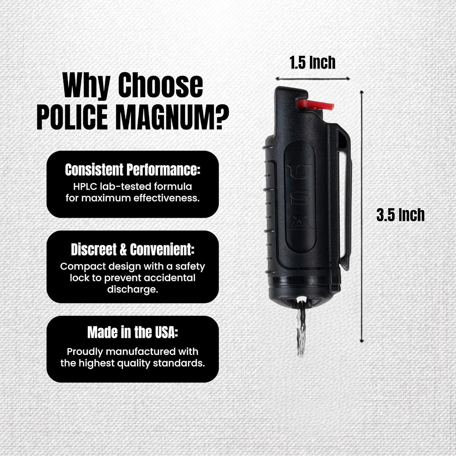 Spray de Pimienta Police Magnum 14.2g - Defensa Personal Táctica