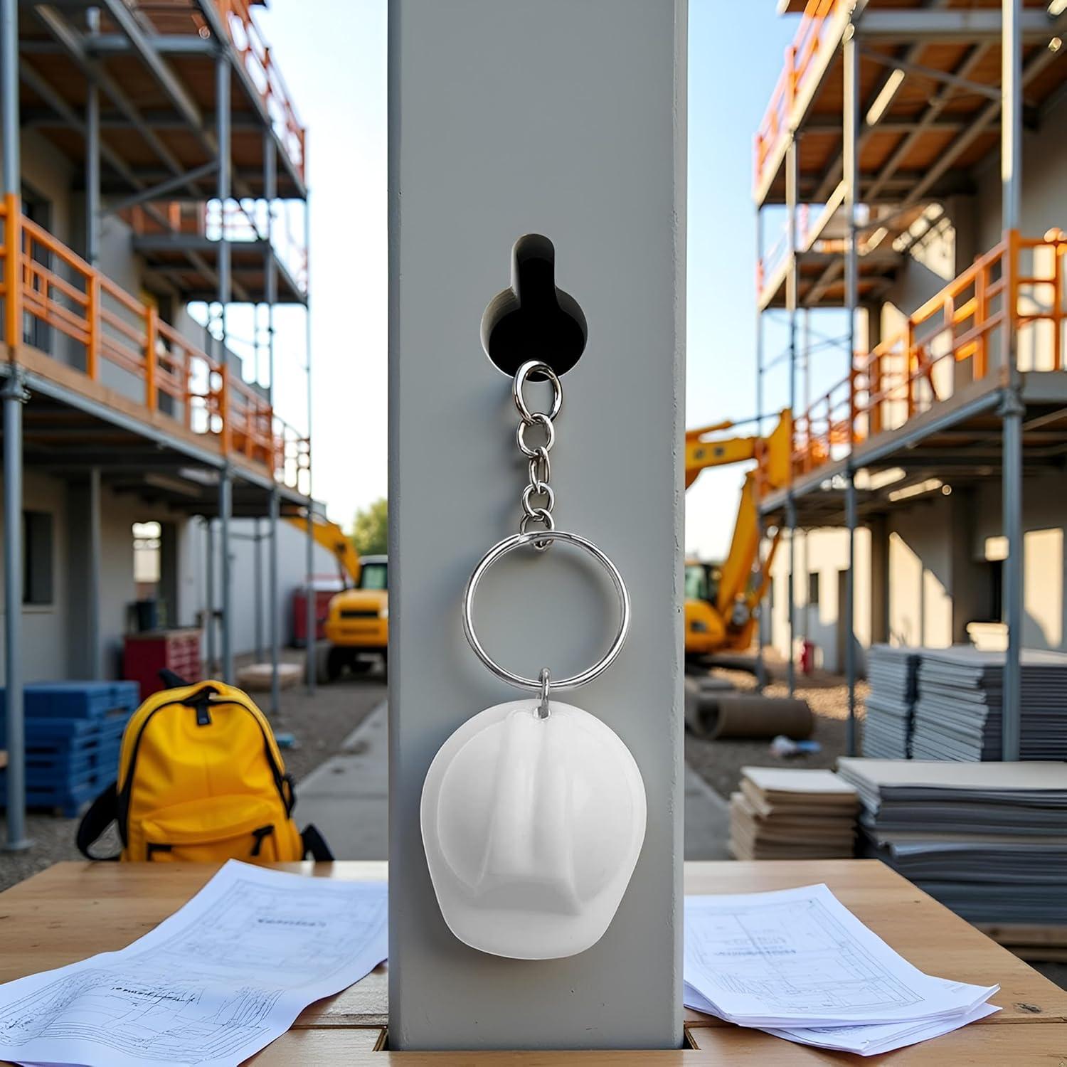 Llave de cadena 3D casco de seguridad Junfamilee blanco