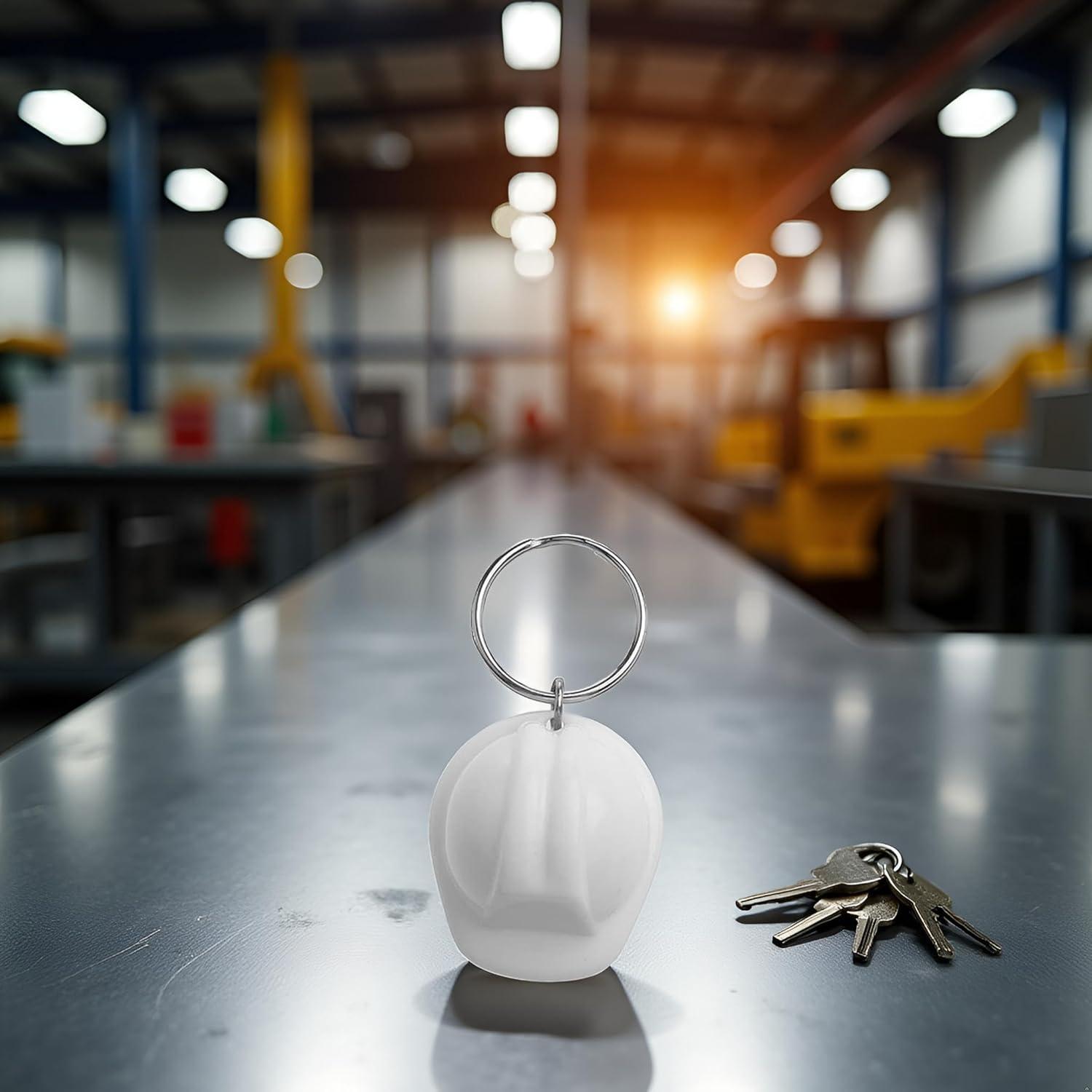 Llave de cadena 3D casco de seguridad Junfamilee blanco