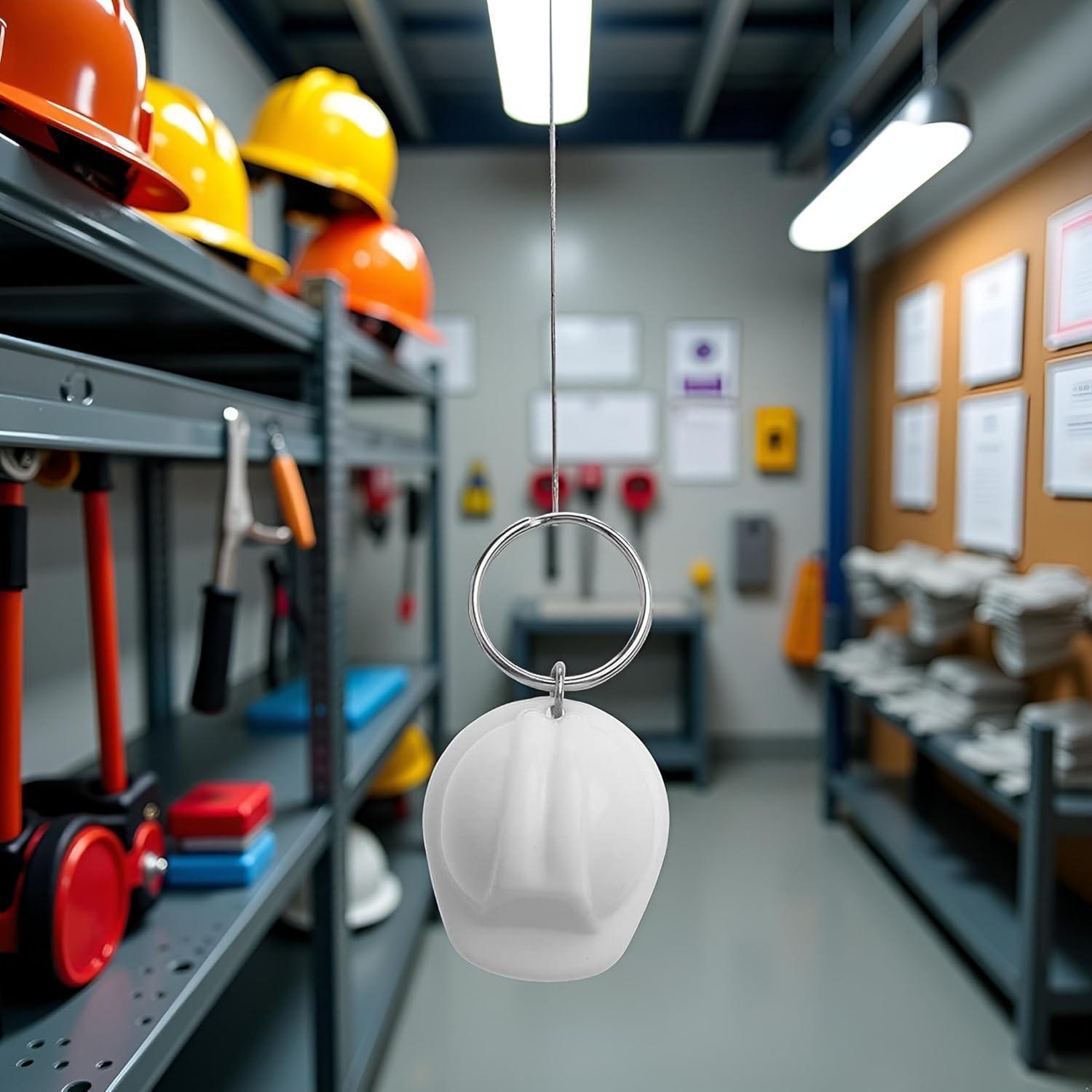 Llave de cadena 3D casco de seguridad Junfamilee blanco