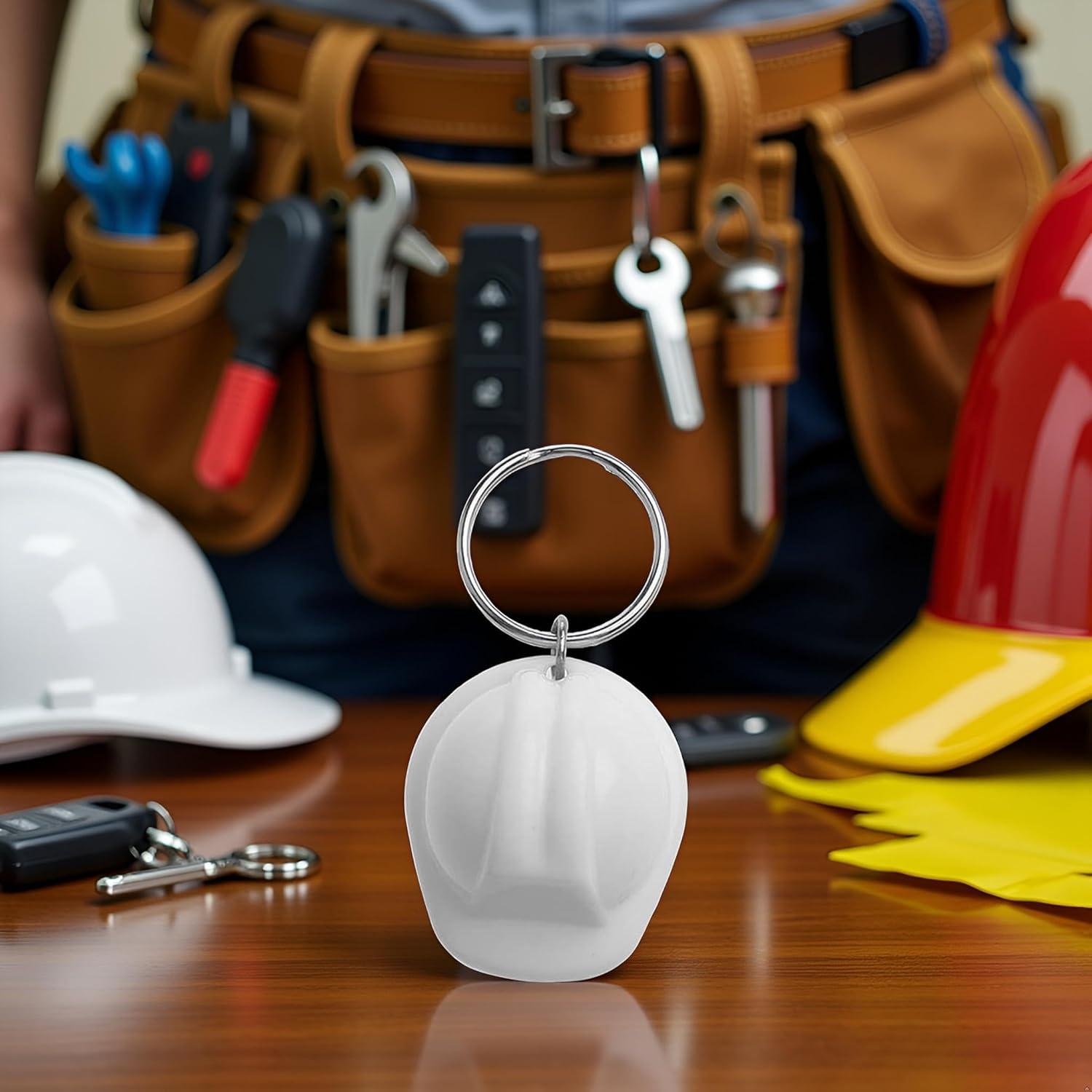 Llave de cadena 3D casco de seguridad Junfamilee blanco