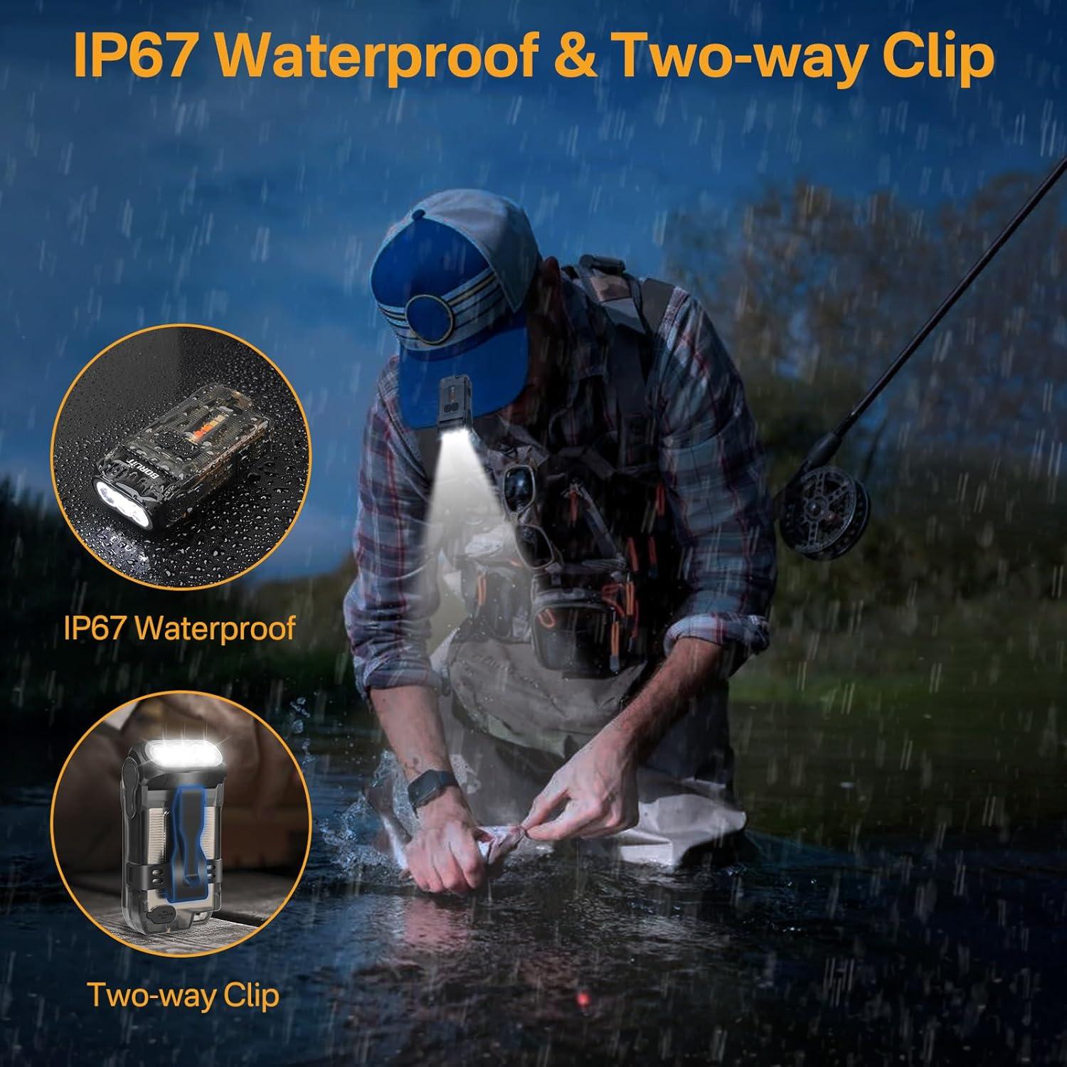 Linterna EDC BORUIT V15 1200 Lúmenes Recargable USB IP67