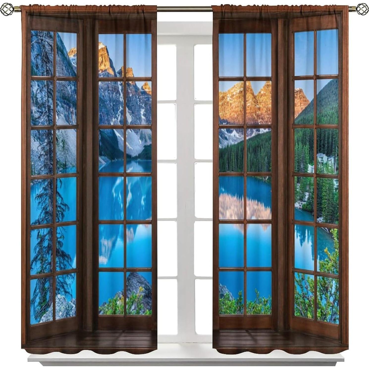 Cortinas Paisajísticas ShiTingYu 106.68x114.3 cm 2 Paneles