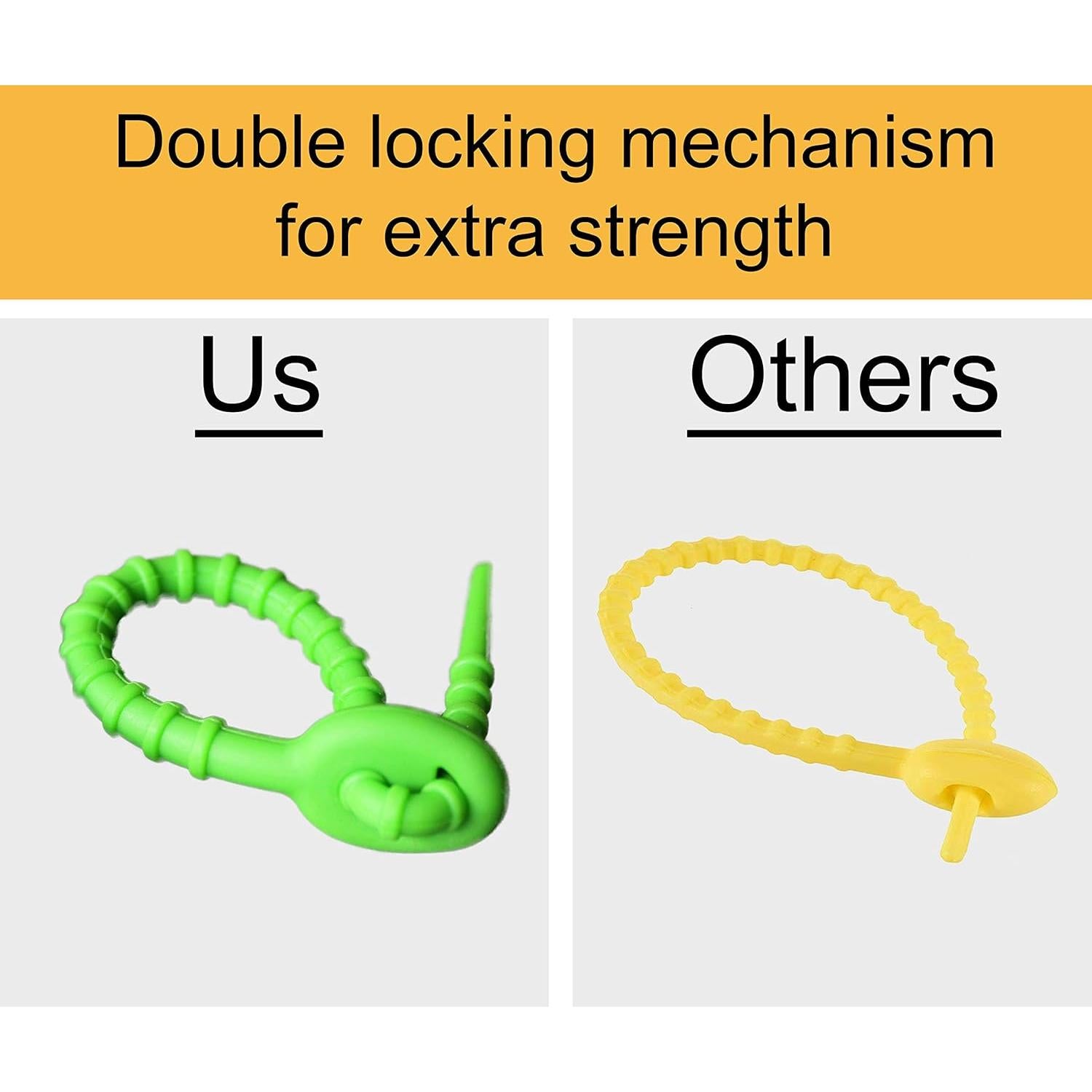 Bridas de Silicona Reutilizables EcoSearene - 20 Pcs - 15.24 cm