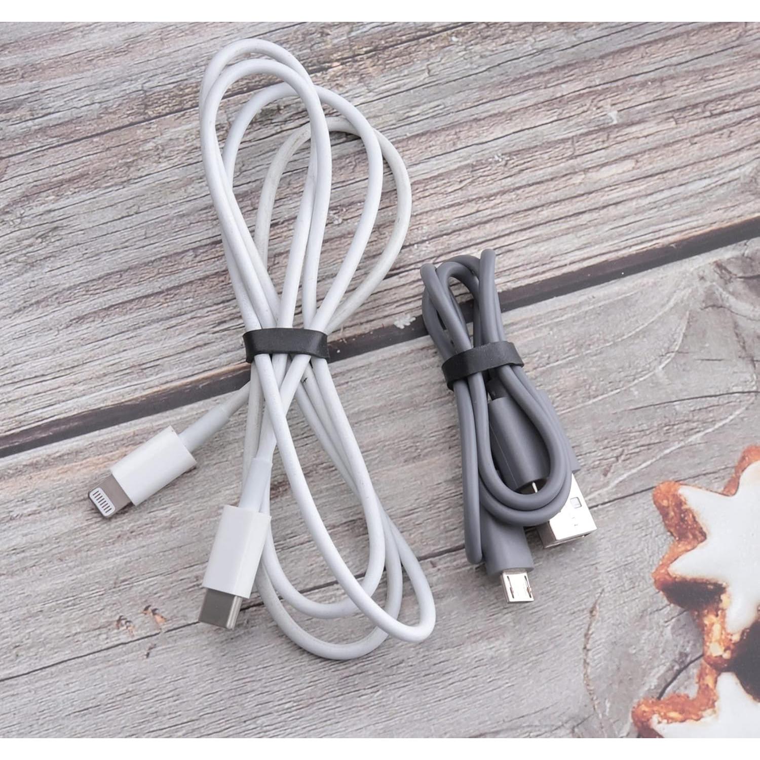 200 Bridas de Silicona Ruwado 12 mm para Organización de Cables