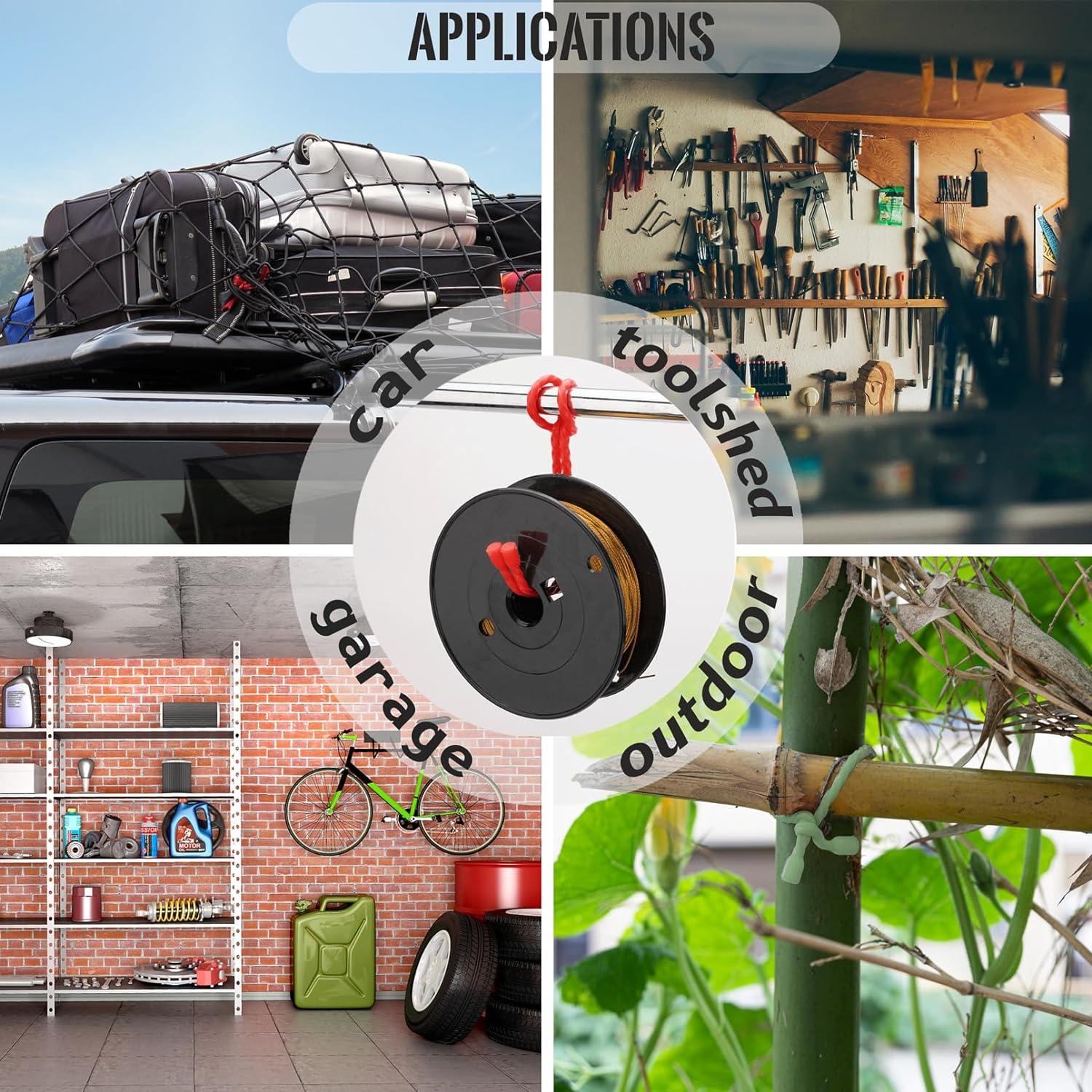 Ataduras de Cable Silicona GESIPOR 32 Pulgadas 4 PCS Rojo