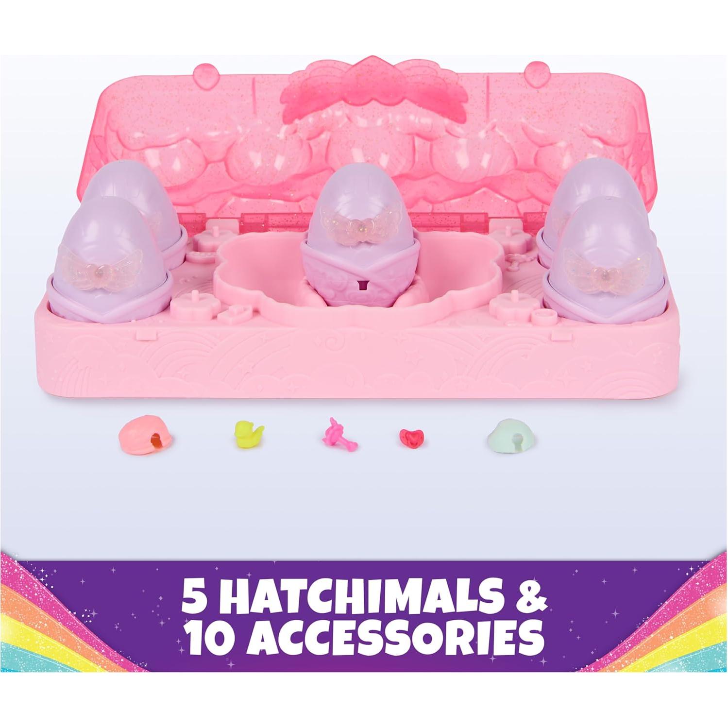 Hatchimals Alive Cartón Rainbow Splash con 5 Figuras y 10 Accesorios