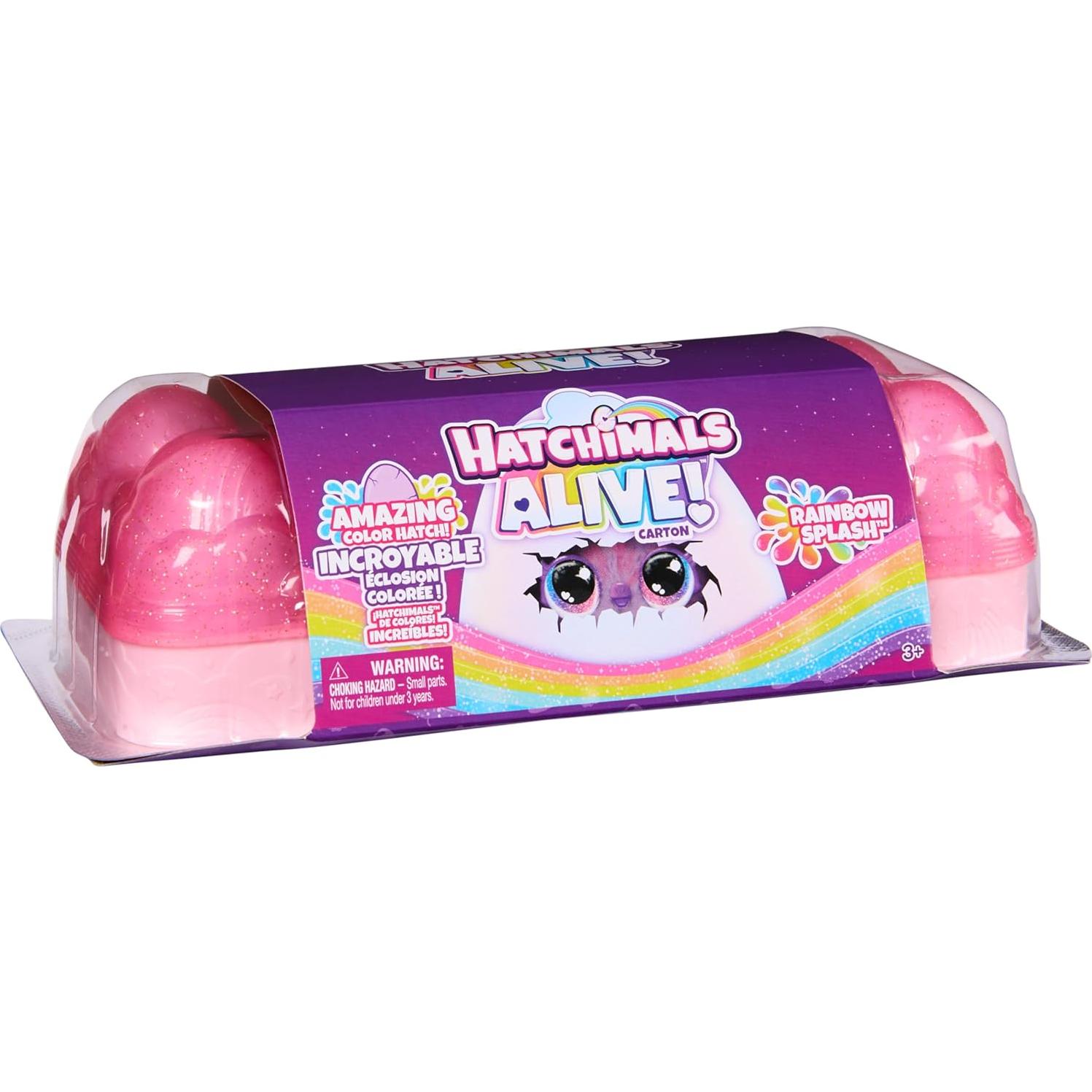 Hatchimals Alive Cartón Rainbow Splash con 5 Figuras y 10 Accesorios