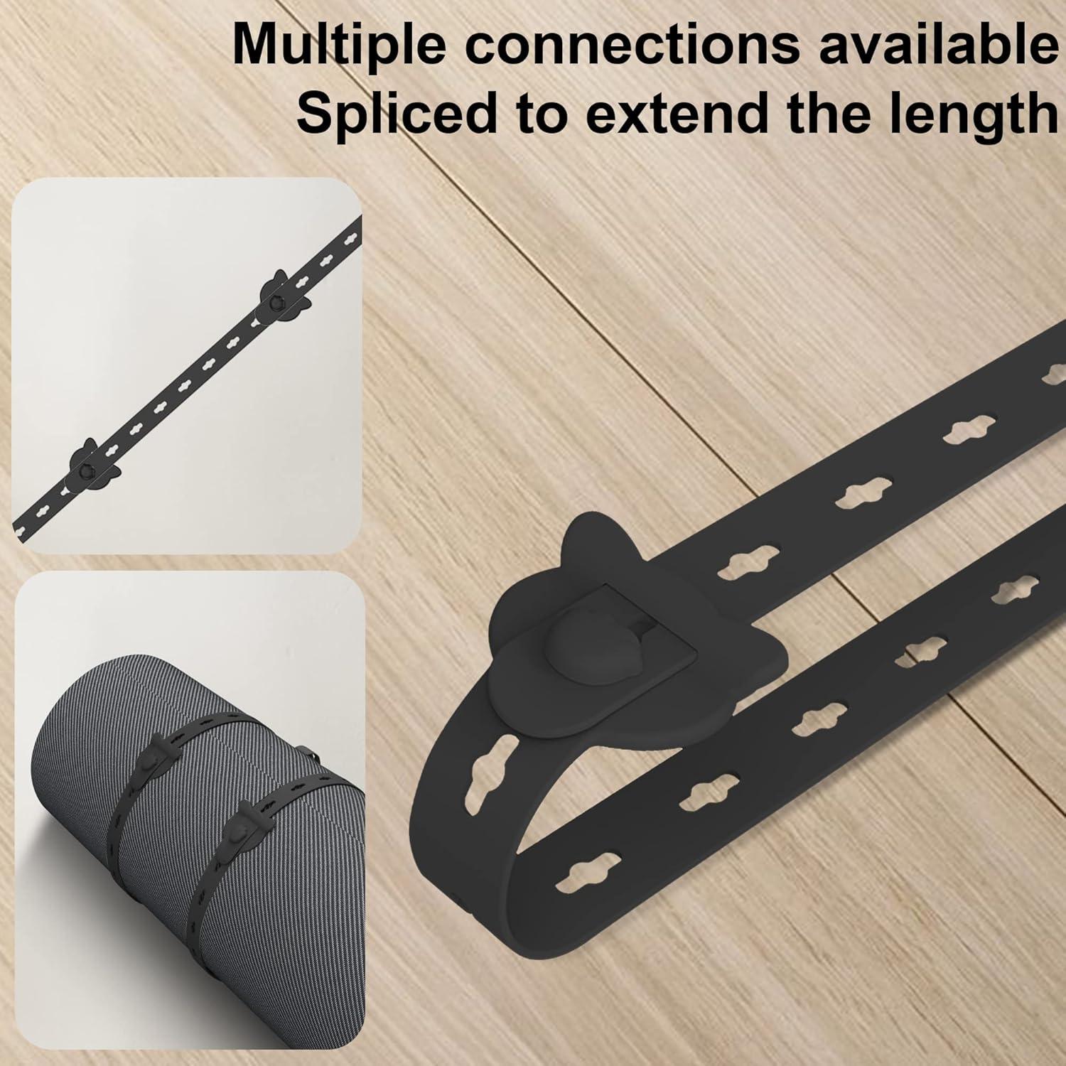 Correas de Cable Reutilizables Nearockle 12 Piezas Silicona 25.4x1.5cm