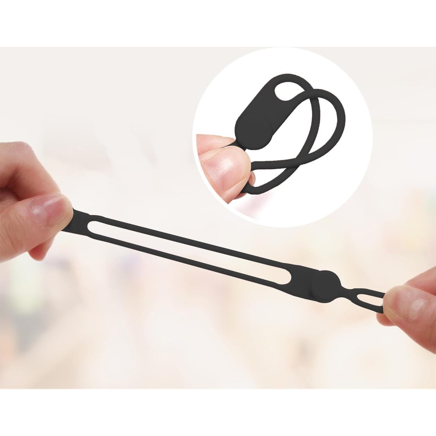 Bridas de Silicona TENOC 10 Pcs 10.67 cm Negras Reutilizables