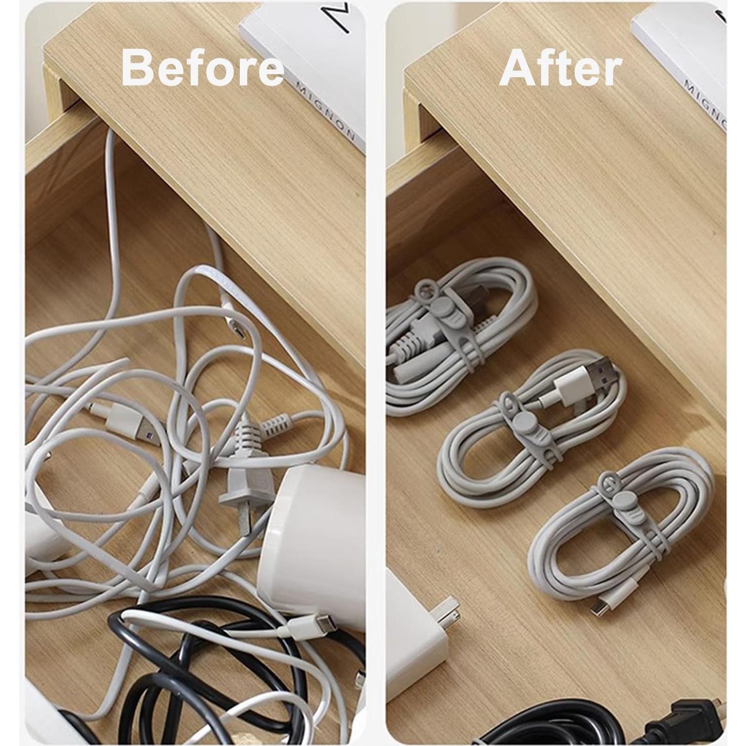 Bridas de Silicona TENOC 10 Pcs 10.67 cm Negras Reutilizables