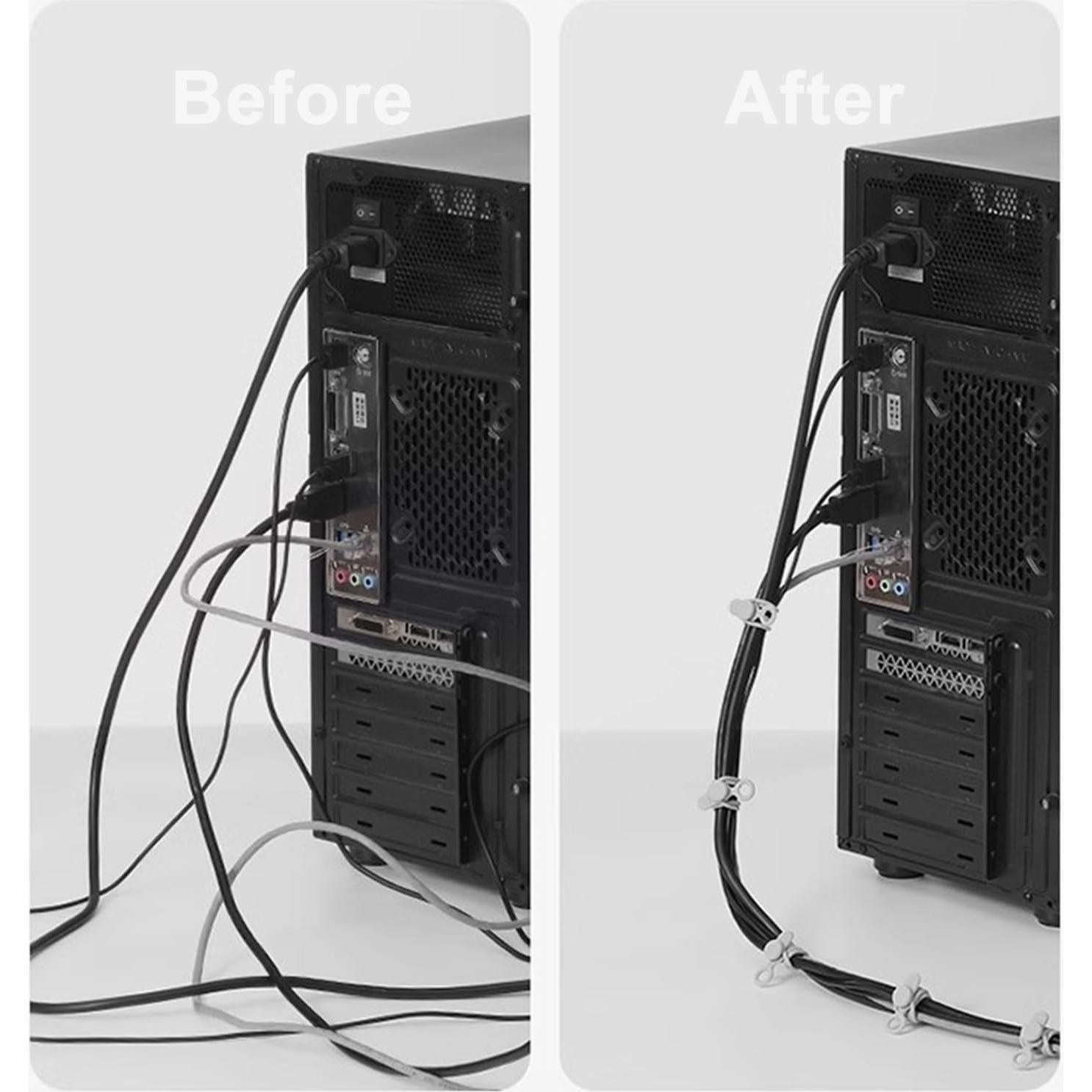 Bridas de Silicona TENOC 10 Pcs 10.67 cm Negras Reutilizables