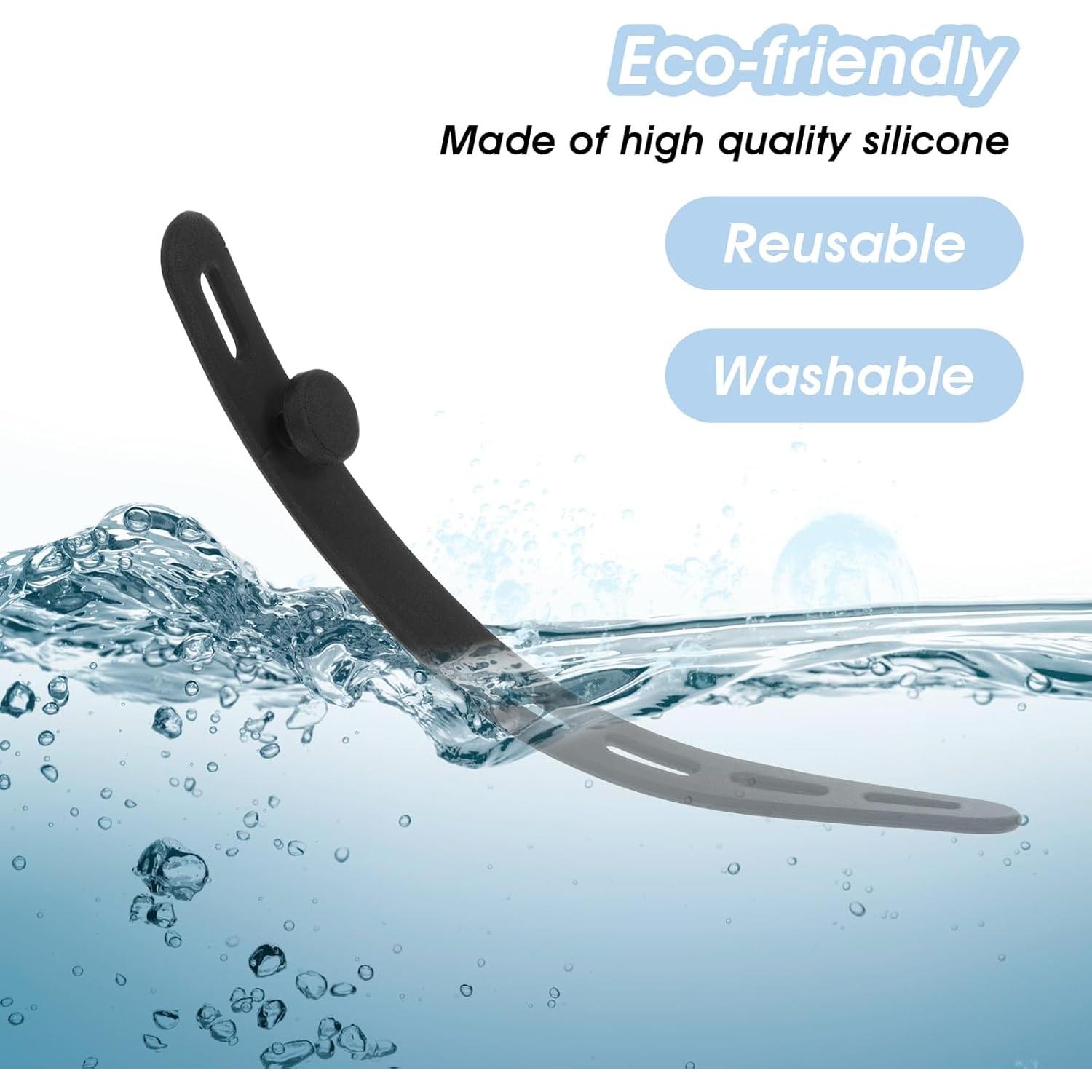 10 Correas de Cable de Silicona Reutilizables Xinjoduz 13 cm