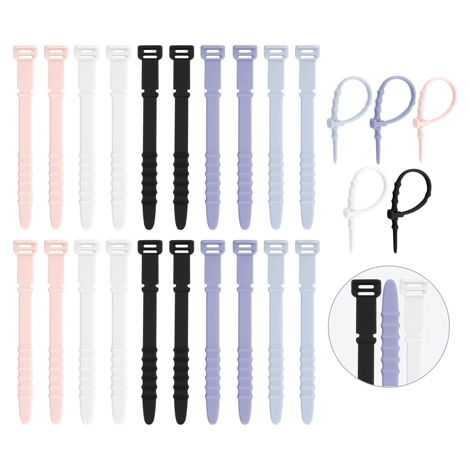 Bridas Reutilizables de Silicona QPIXVB - 20 Piezas Multicolor