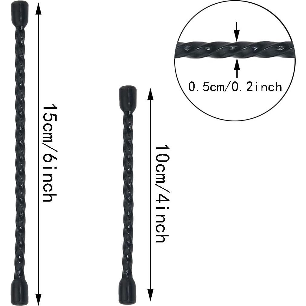 Bridas de Cable de Goma ITROLLE 20 Piezas 10 y 15 cm Negras