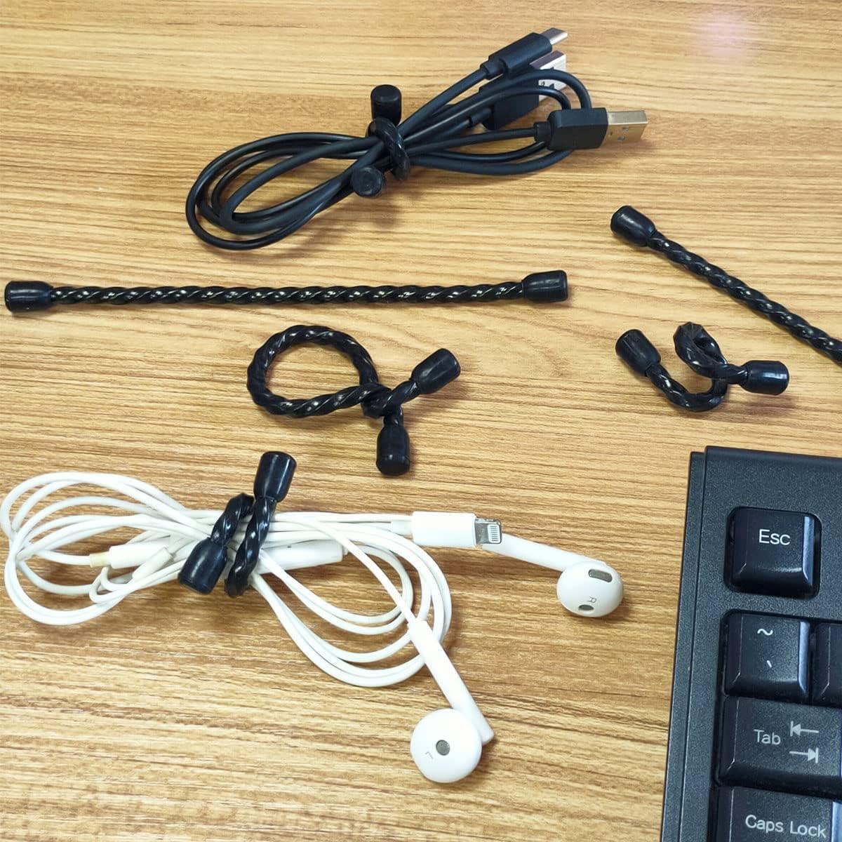 Bridas de Cable de Goma ITROLLE 20 Piezas 10 y 15 cm Negras