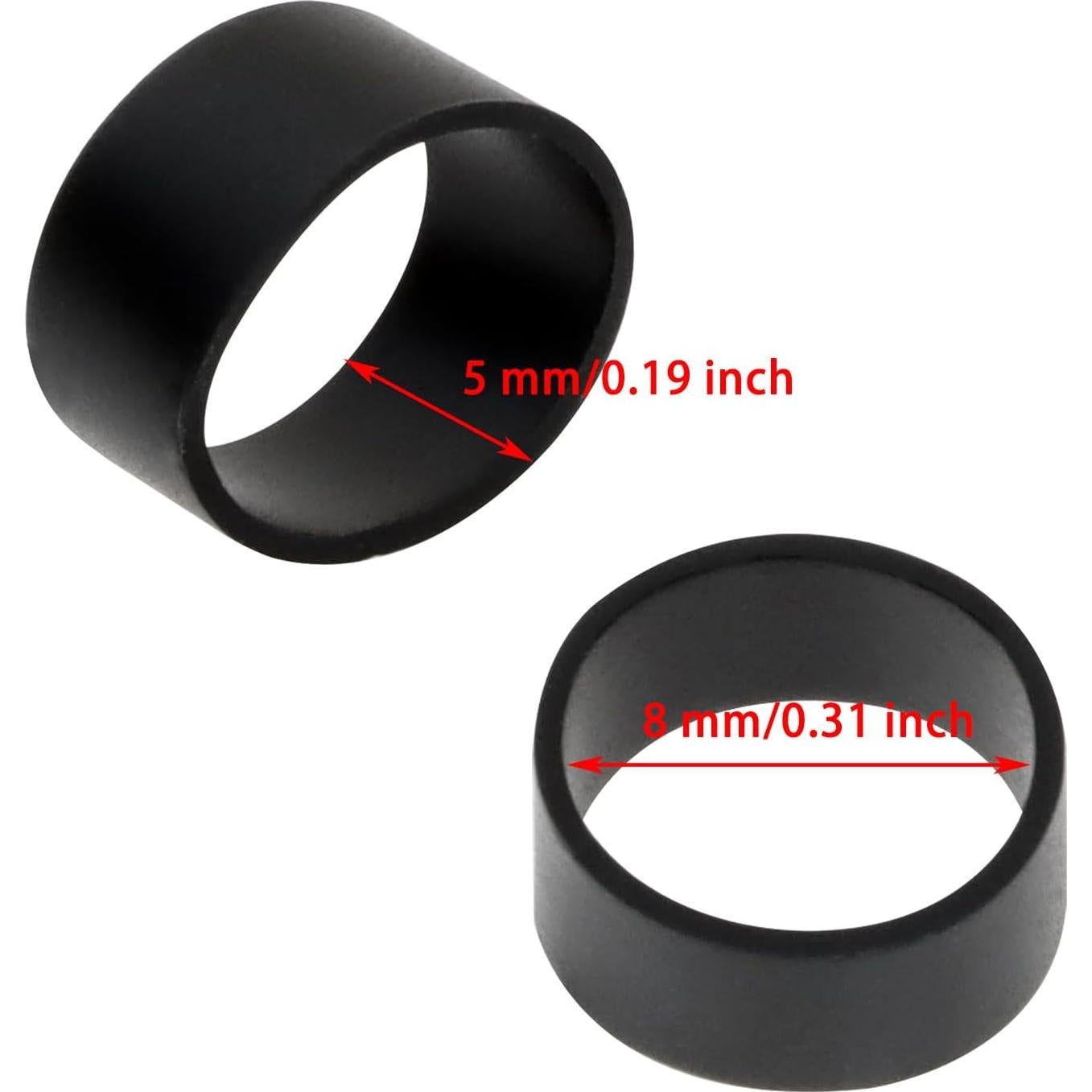 200 Correas de Silicona Negras ONLYKXY para Cables 8x5mm