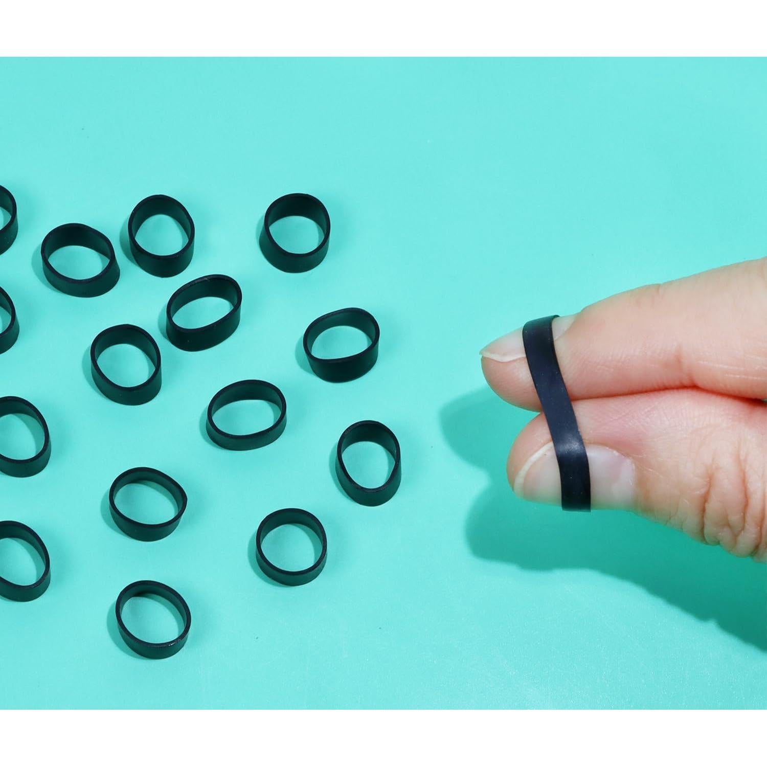 200 Correas de Silicona Negras ONLYKXY para Cables 8x5mm