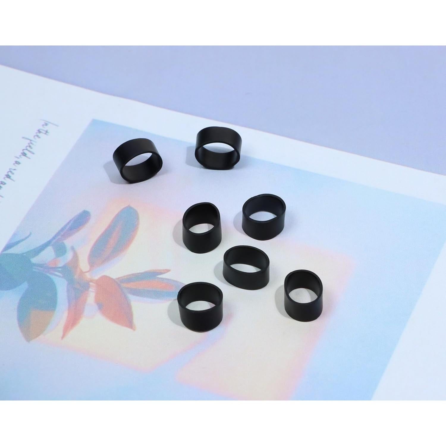 200 Correas de Silicona Negras ONLYKXY para Cables 8x5mm