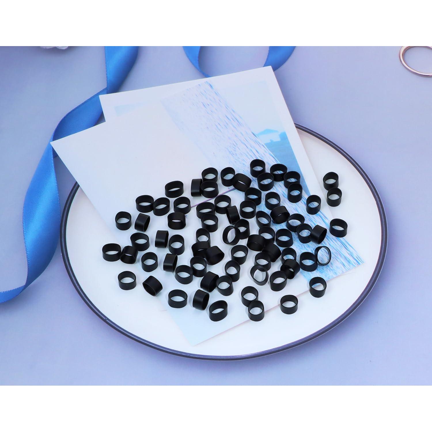 200 Correas de Silicona Negras ONLYKXY para Cables 8x5mm