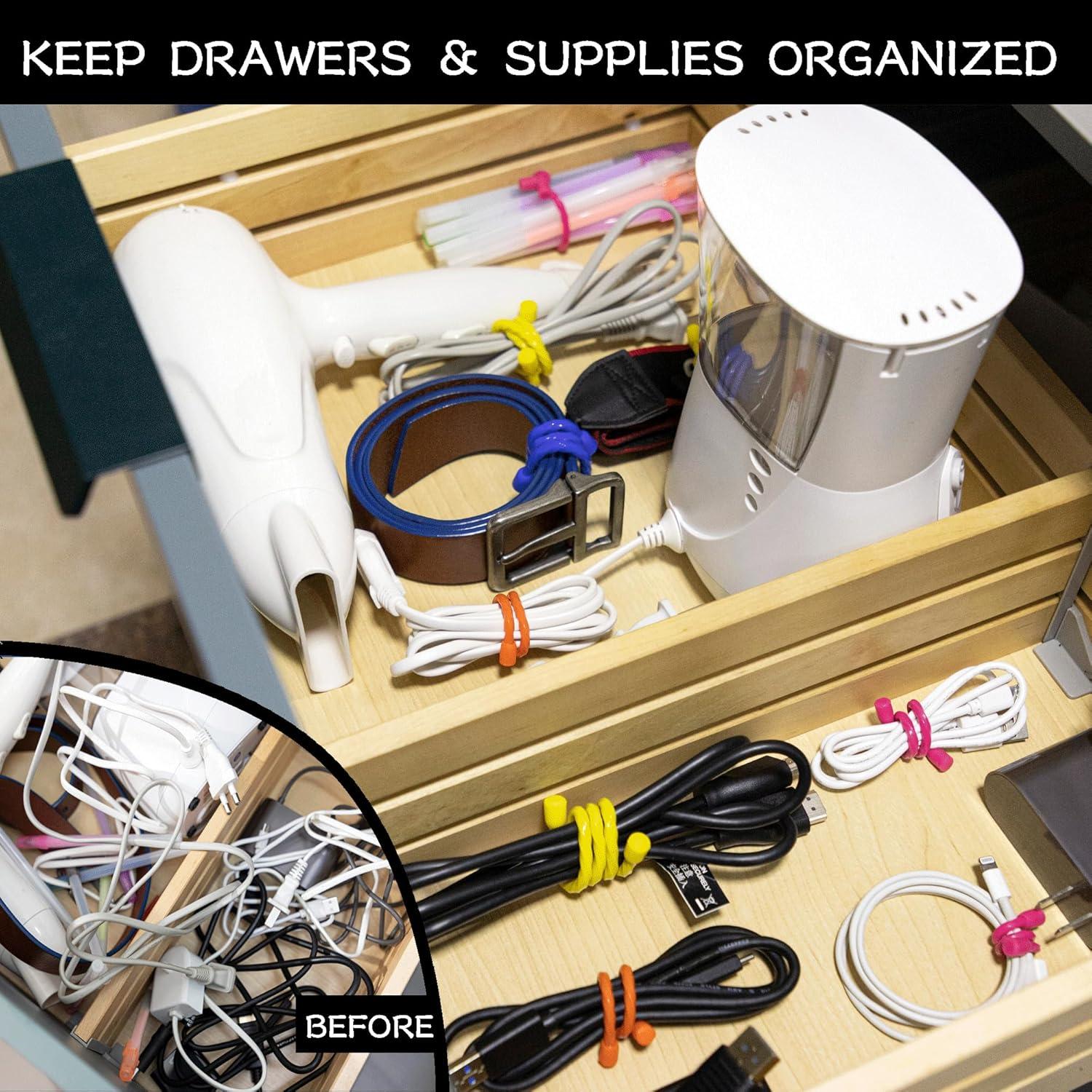 Correas de Silicona Dreamxiang para Organizar Cables 3-60 cm