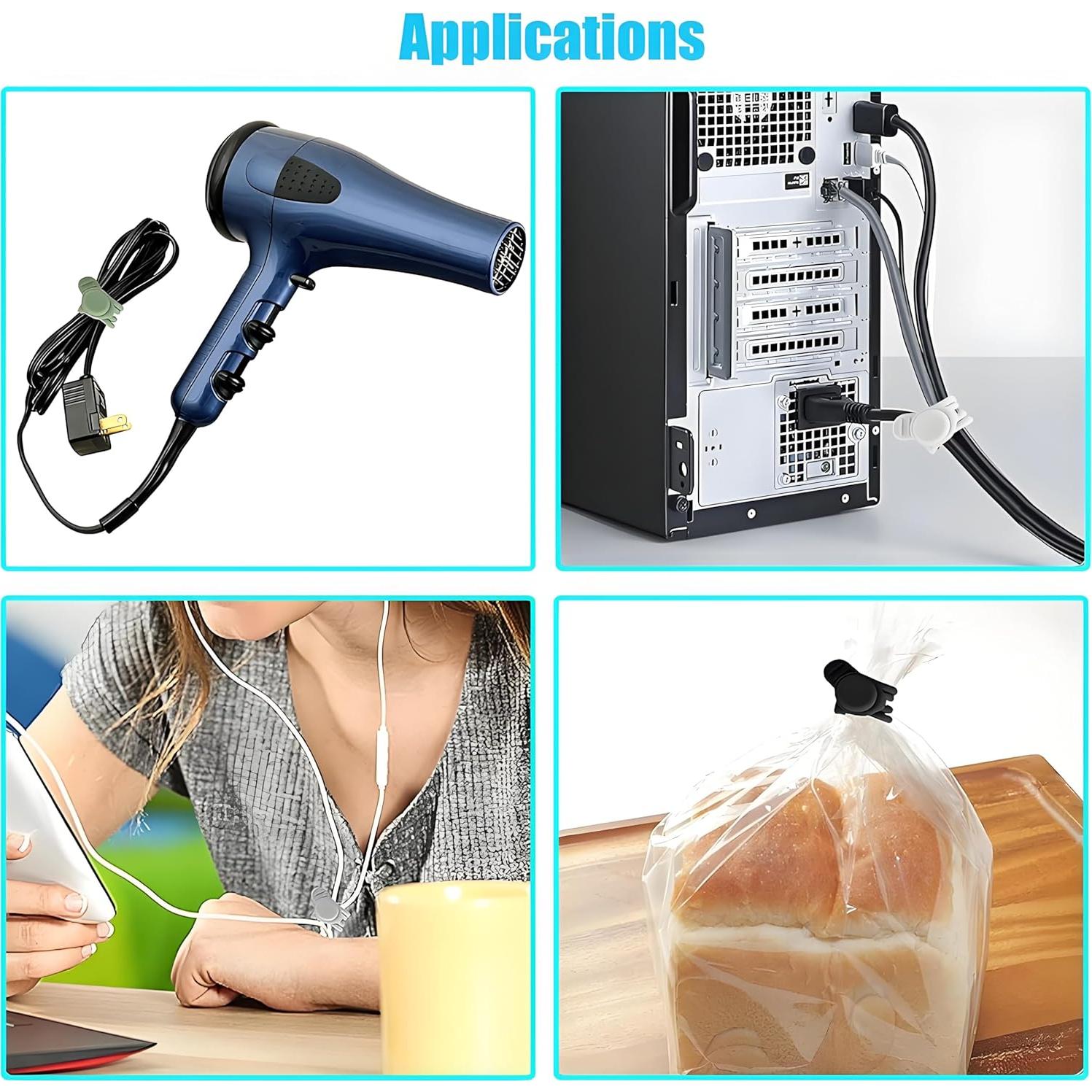 Juego Organizador de Cables 120 Piezas Wahsure - Silicona y Nylon