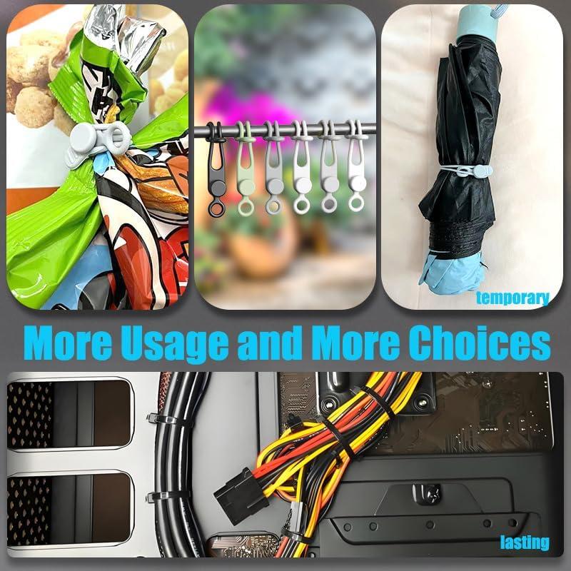 Juego Organizador de Cables 120 Piezas Wahsure - Silicona y Nylon