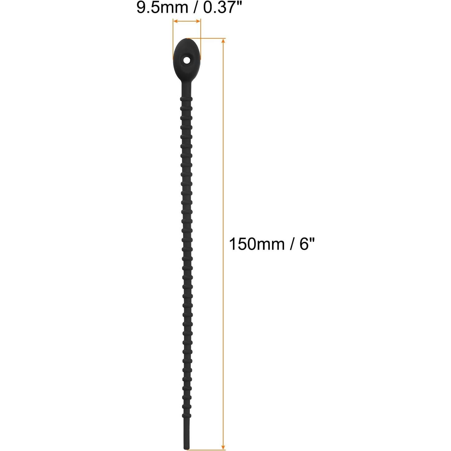 Bridas de Silicona Reutilizables MECCANIXITY 30 Pcs 15 cm Negro