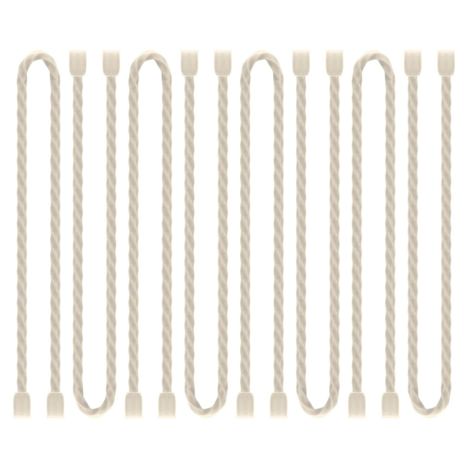 8 Sujetadores de Cable de Silicona 30.48 cm LOIUO Blancos