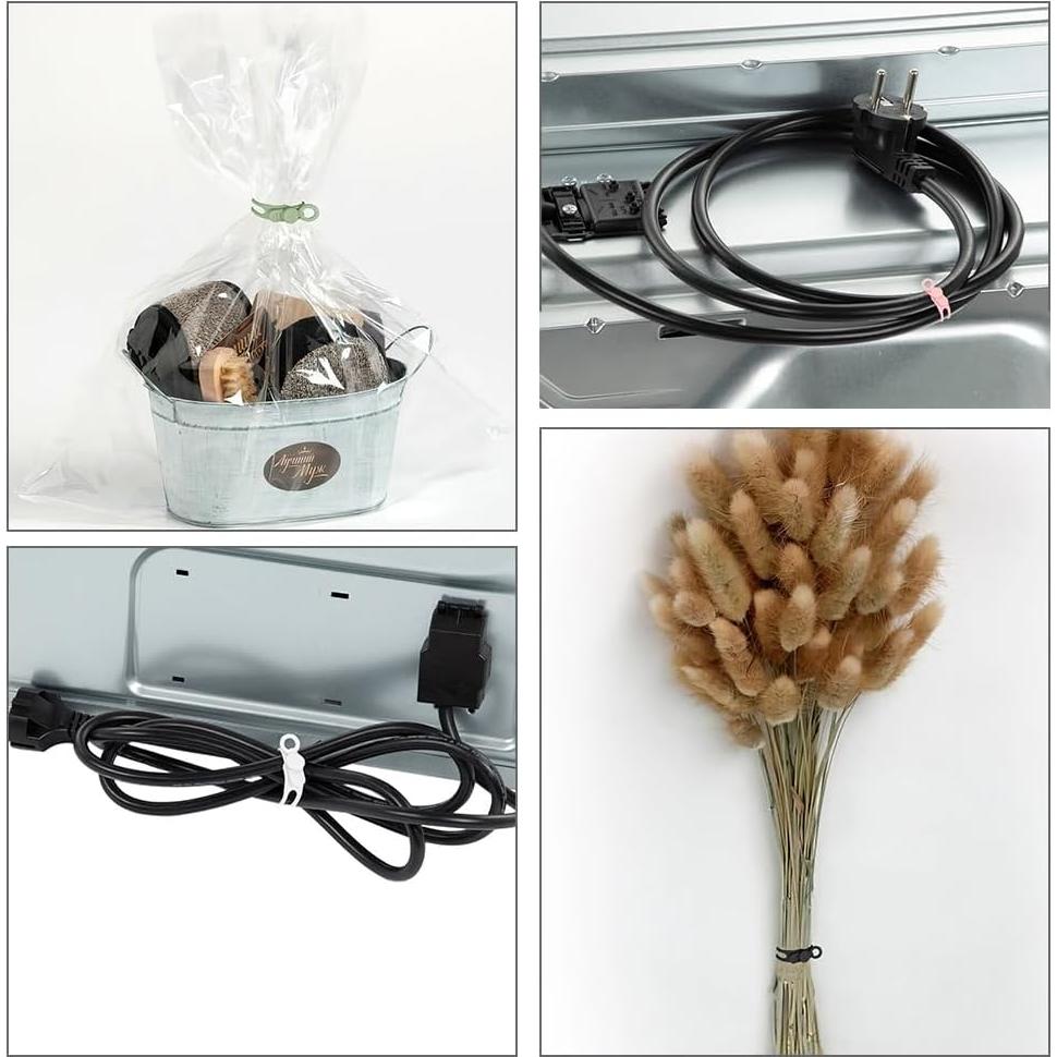 12 Correas de Silicona Multicolores para Organizar Cables