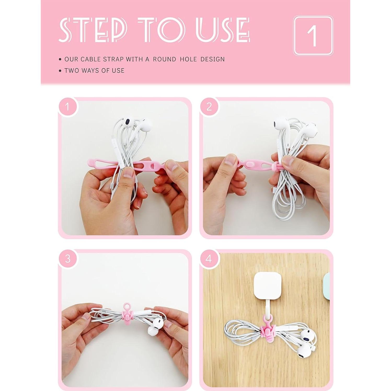 36 Correas de Silicona GAUENEEN para Organizar Cables Multicolor