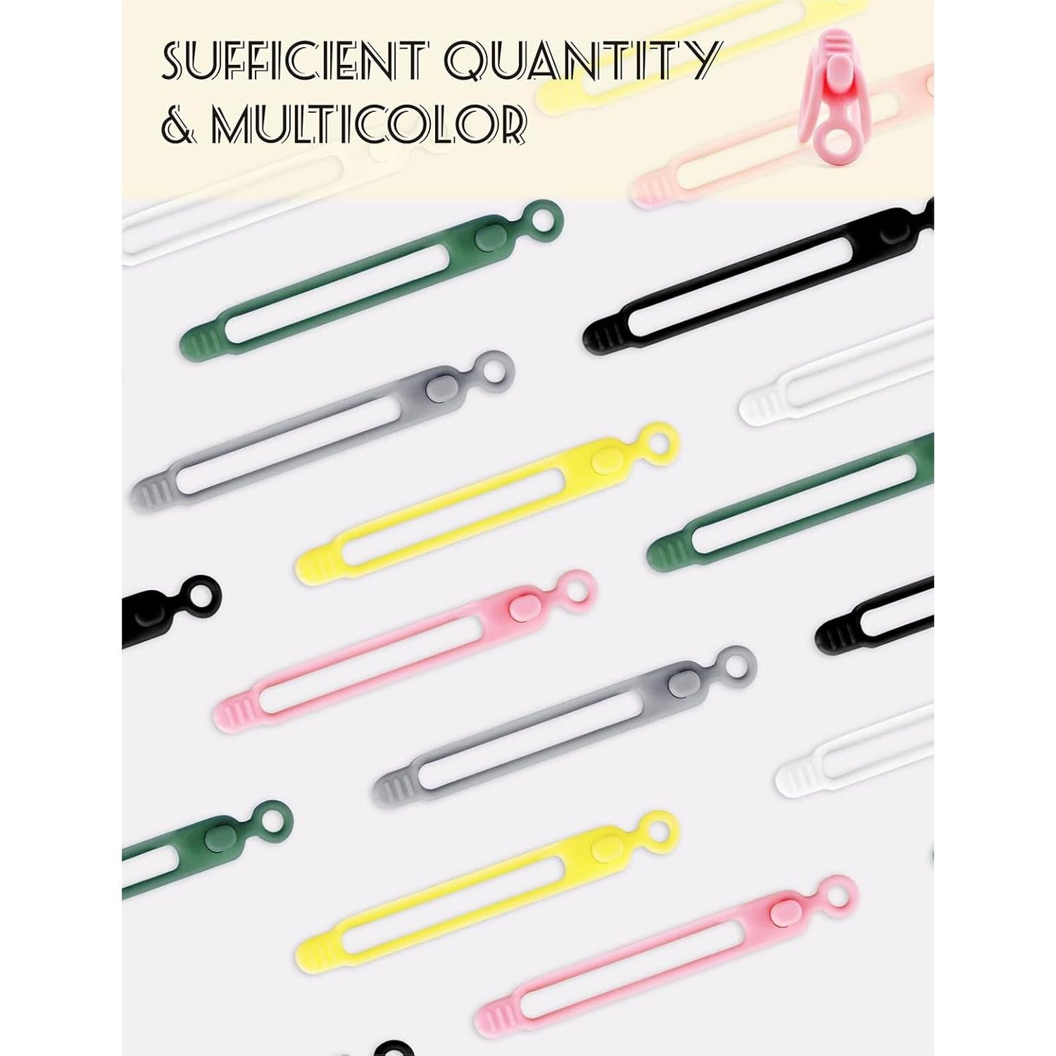 36 Correas de Silicona GAUENEEN para Organizar Cables Multicolor