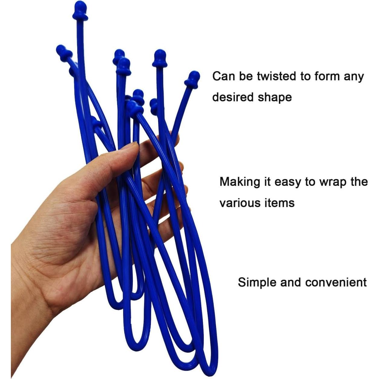 Correas de Silicona ZYXGOGOGO 38cm 6 Piezas 5mm Diámetro