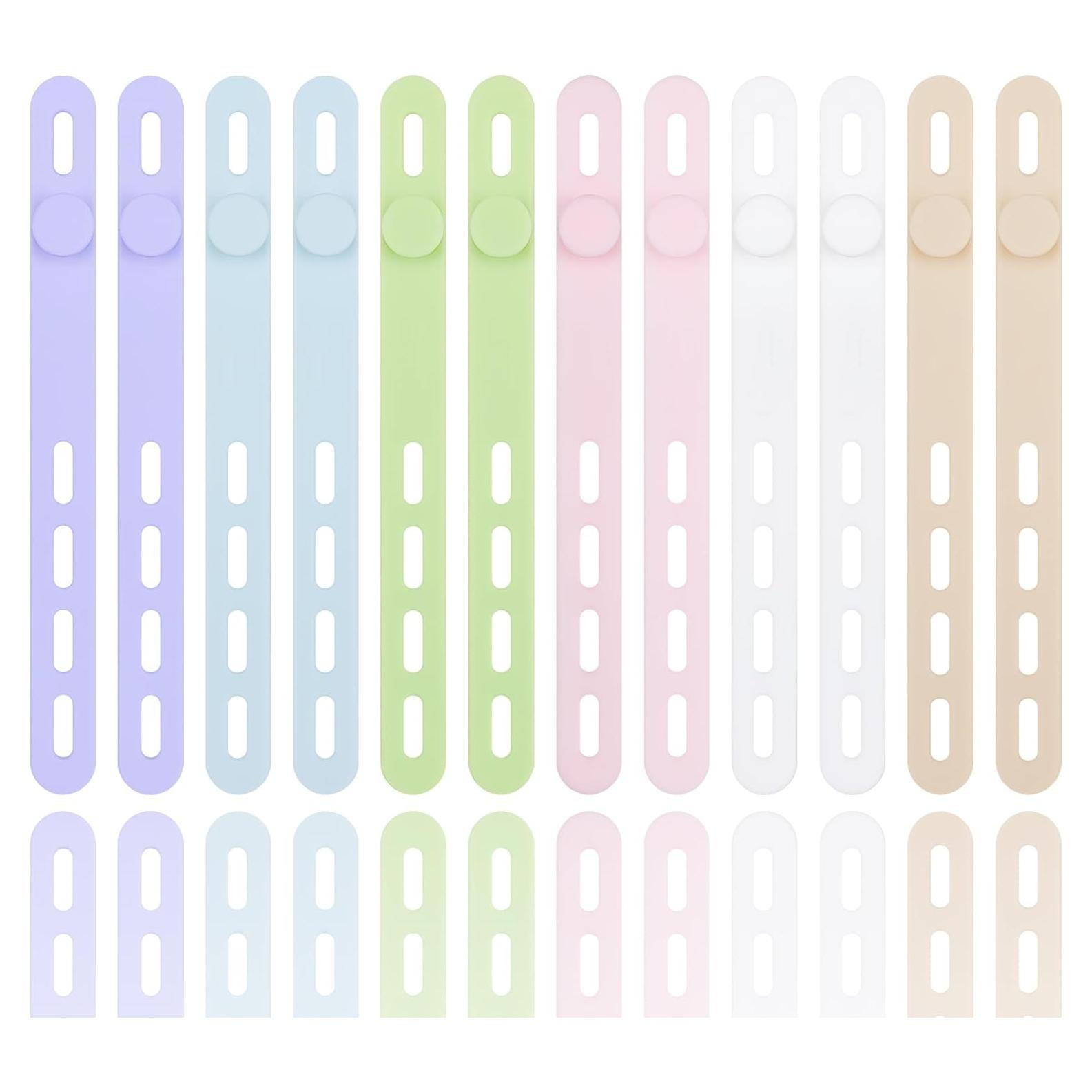 12 Correas de Silicona Reutilizables SONATURE para Cables