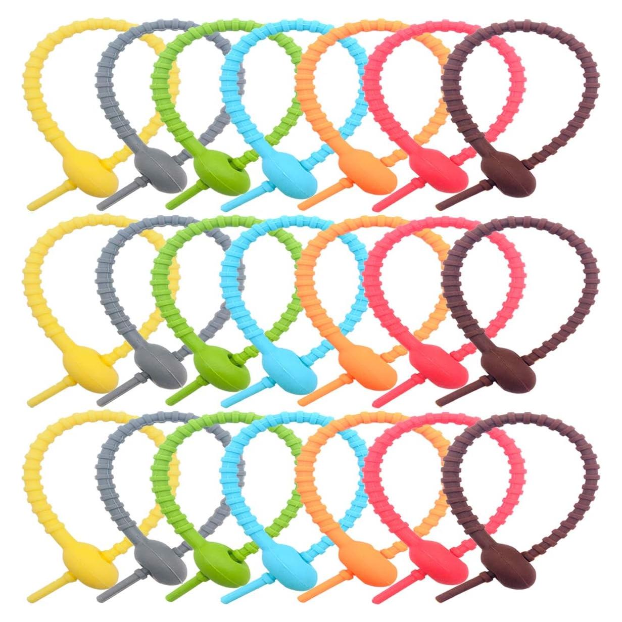 21 Clips de Silicona Coloridos AYWFEY 21 cm Reutilizables