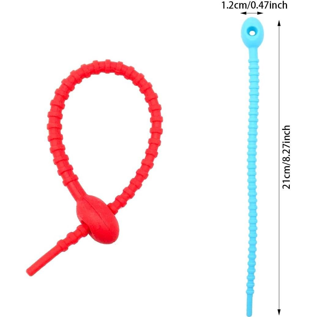 21 Clips de Silicona Coloridos AYWFEY 21 cm Reutilizables