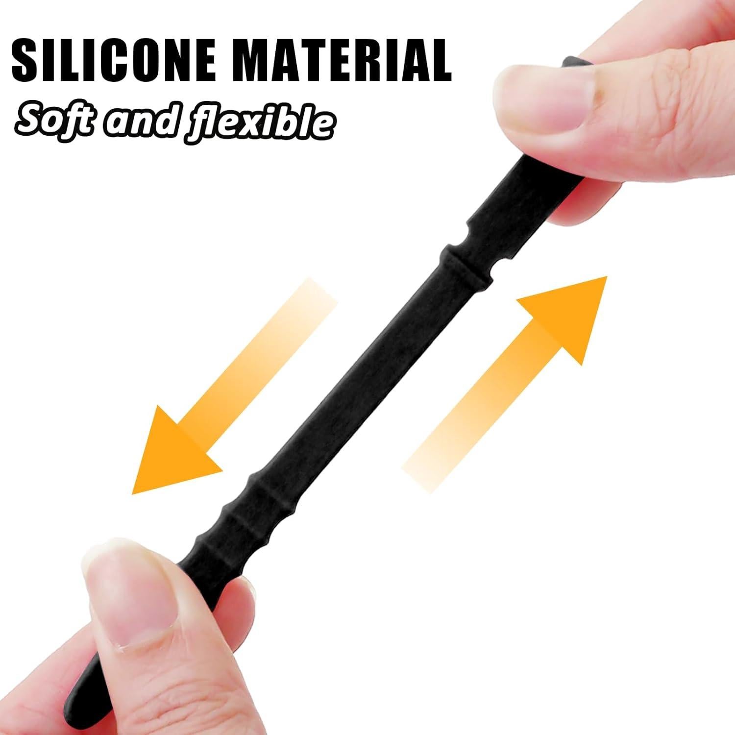 20 Sujetadores de Cable de Silicona Coufce 11.43 cm Negros