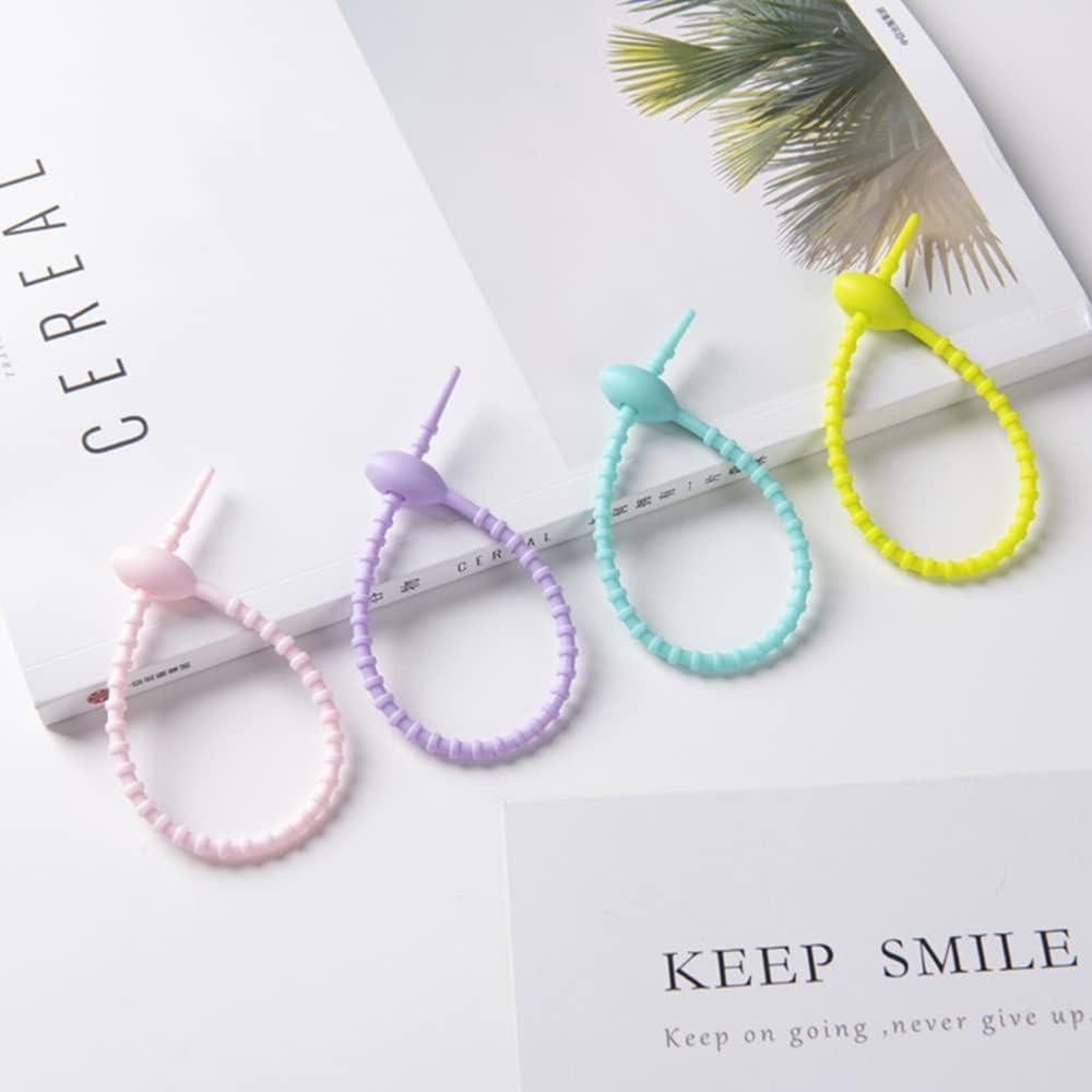 20 Corbatas de Cable de Silicona BIGEBO Multicolor 21 cm