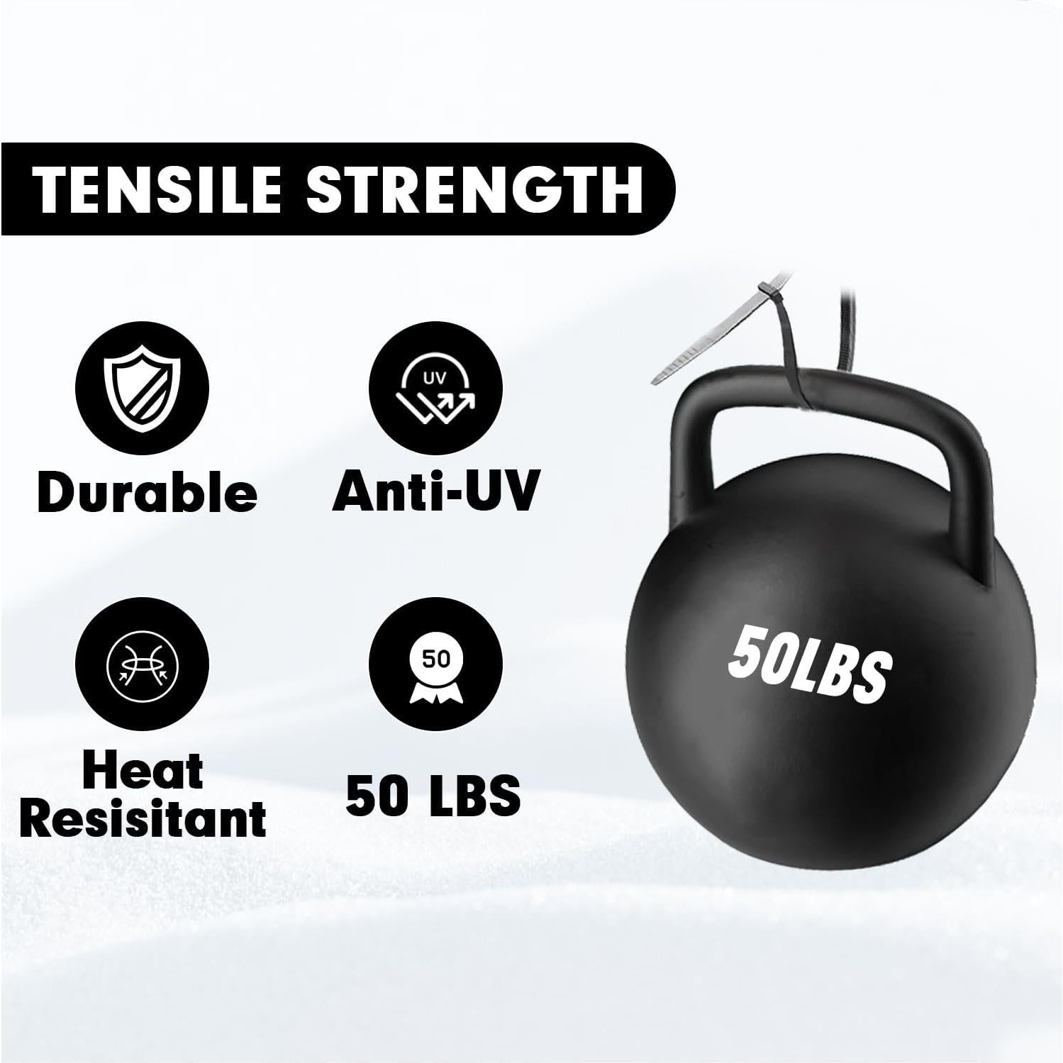 Bridas KAMOTA 1500pcs 16 Pulgadas Nylon 50kg Auto-Bloqueantes