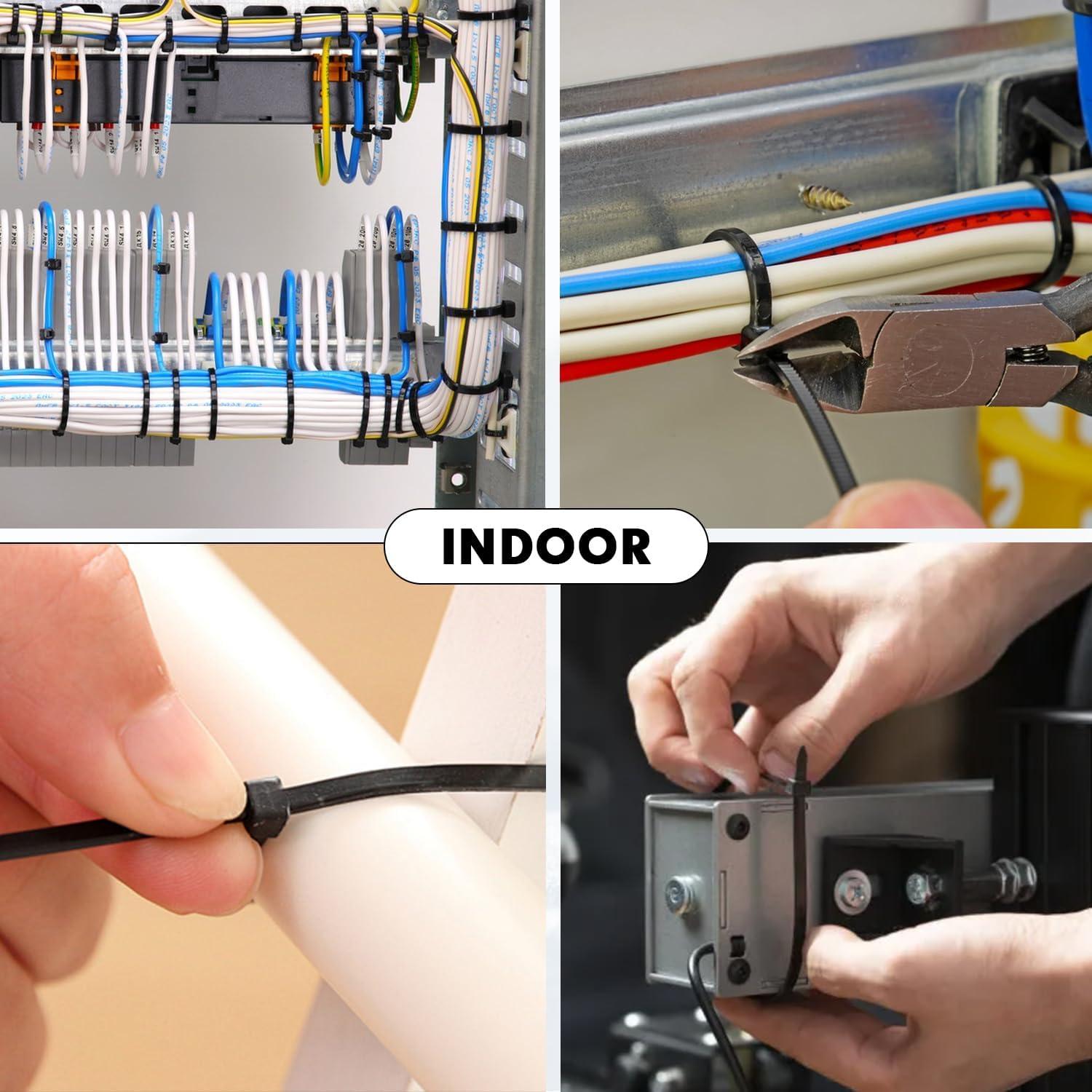 Bridas KAMOTA 1500pcs 16 Pulgadas Nylon 50kg Auto-Bloqueantes