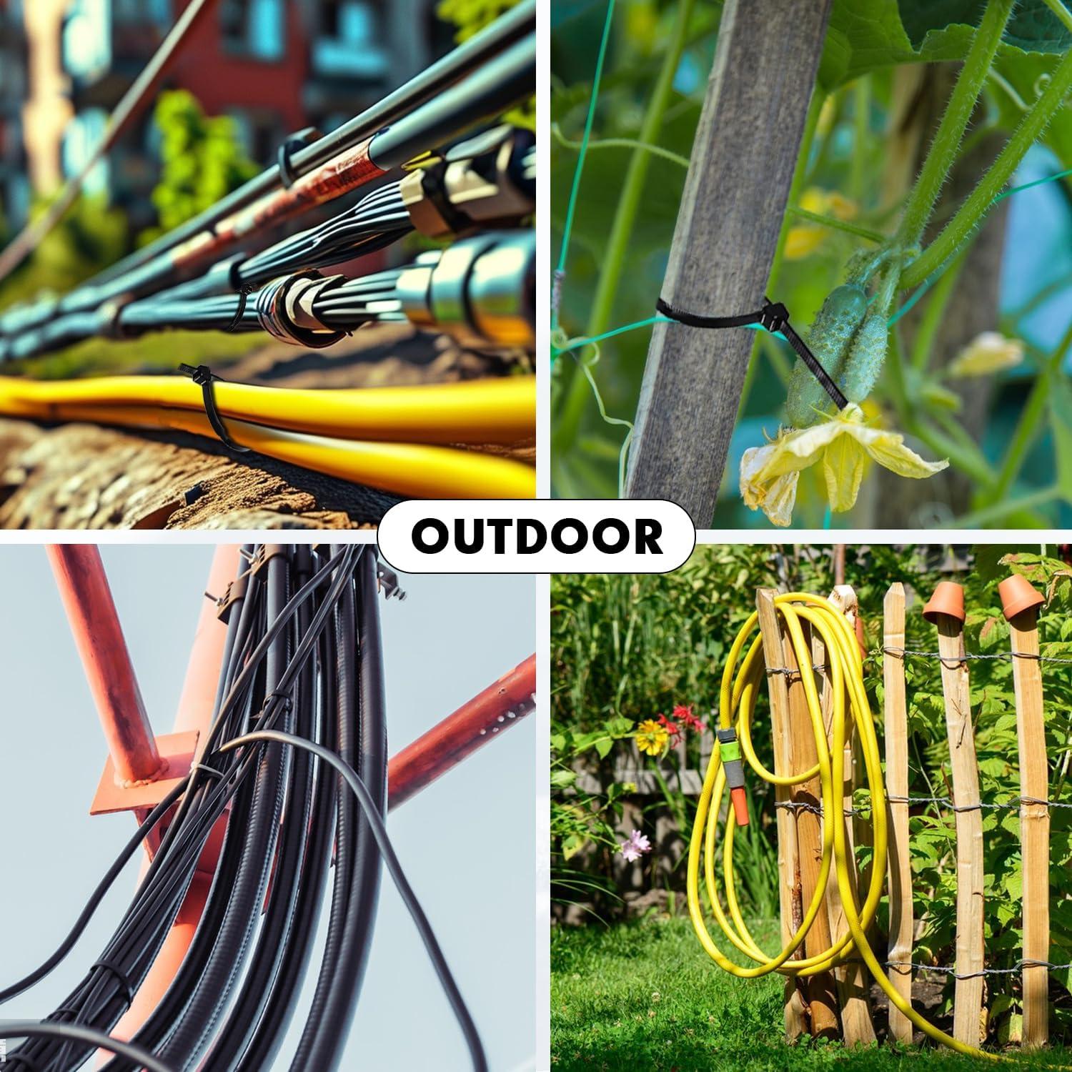 Bridas KAMOTA 1500pcs 16 Pulgadas Nylon 50kg Auto-Bloqueantes