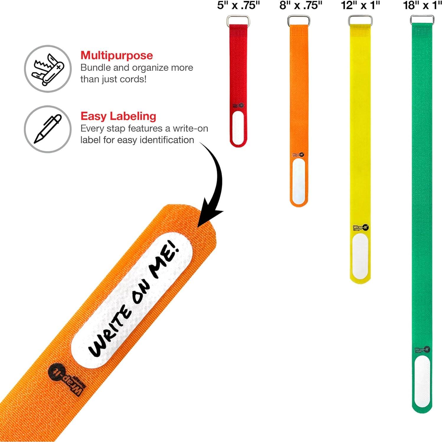 Cintas de Almacenamiento Wrap-It 16 Unidades Multiusos Reutilizables
