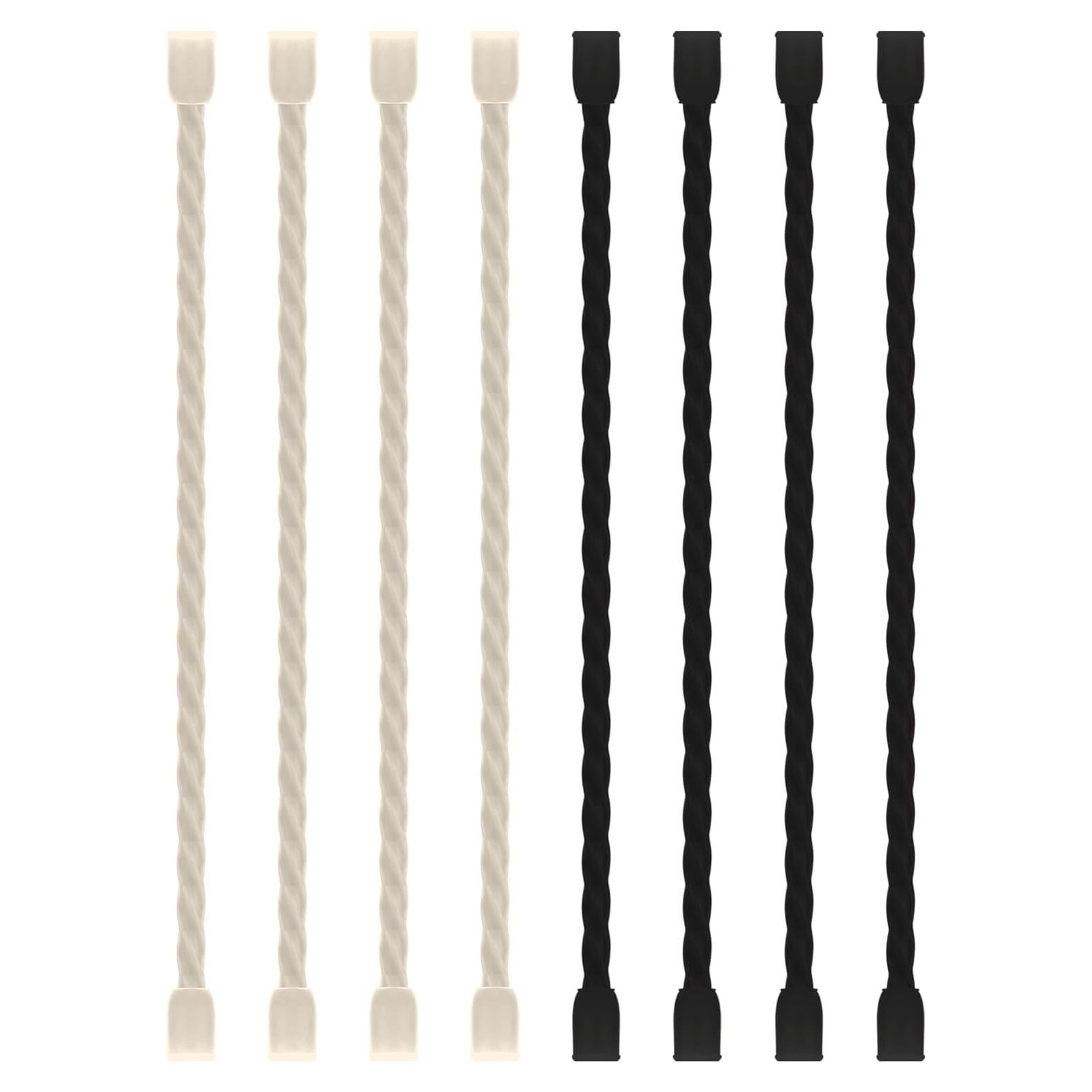 8 Sujetadores de Cable de Silicona 15 cm LOIUO Reutilizables