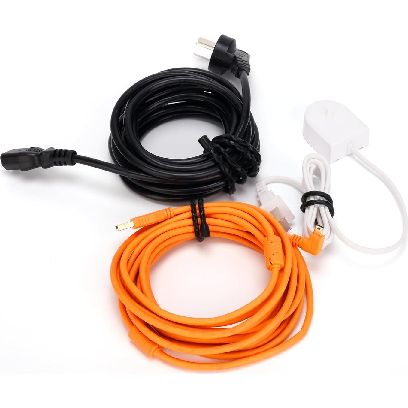 8 Sujetadores de Cable de Silicona 15 cm LOIUO Reutilizables