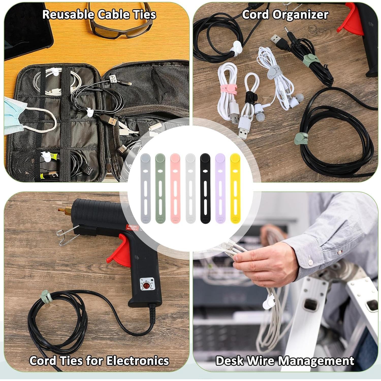 42 Correas de Silicona Multicolor Psyqtsuary 8x1.2cm