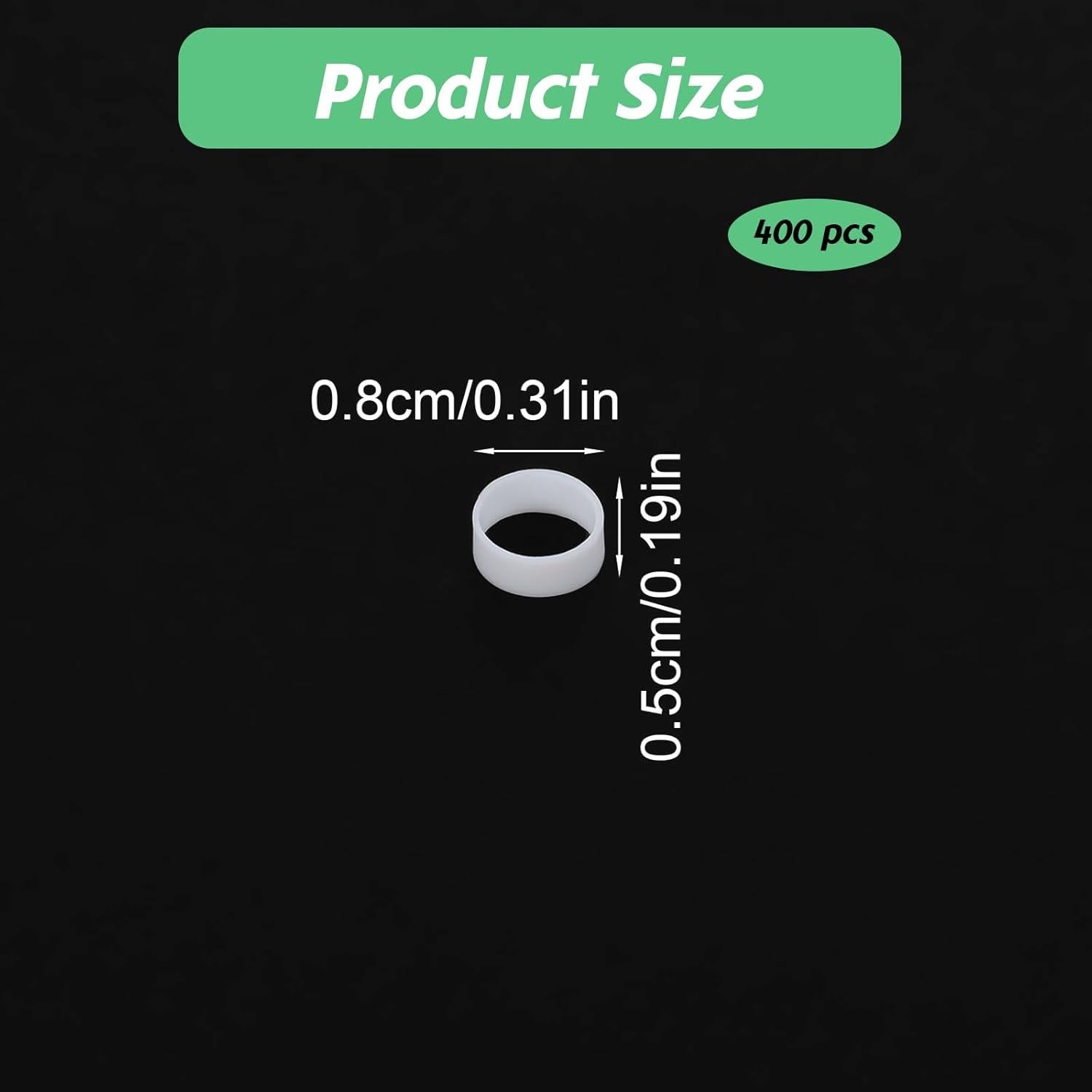 400 Sujetadores de Cable de Silicona TIESOME 8mm Reutilizables