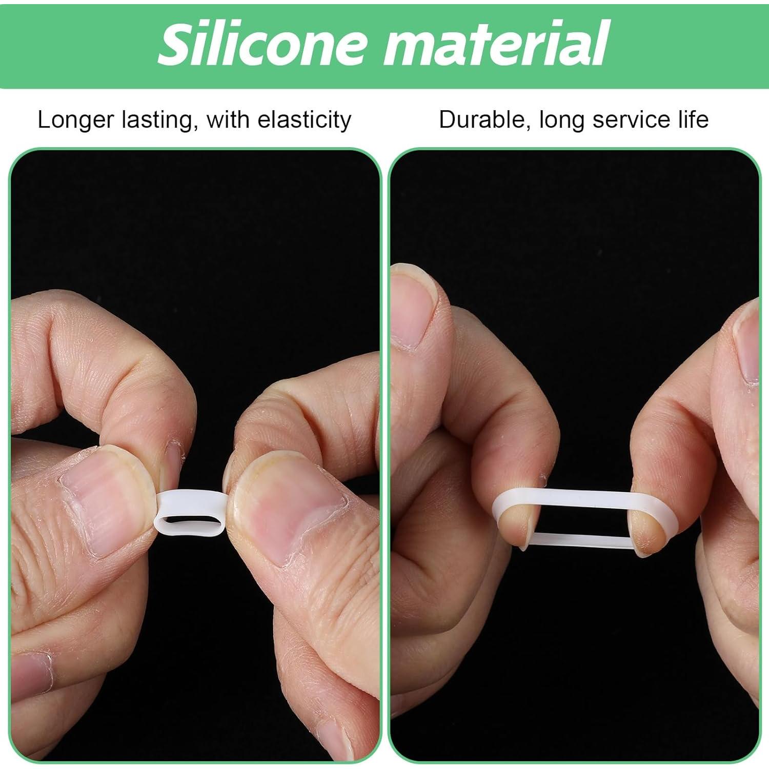 400 Sujetadores de Cable de Silicona TIESOME 8mm Reutilizables