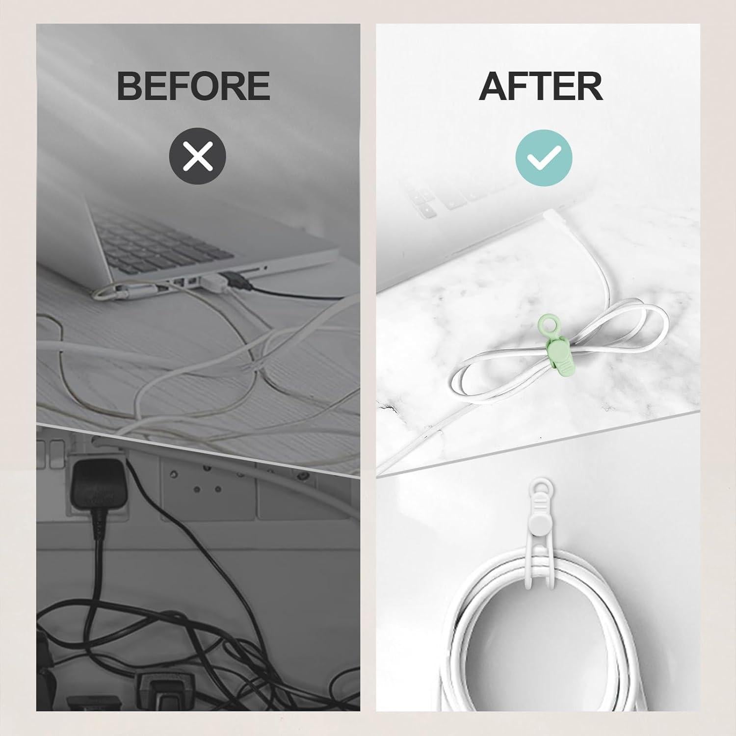 Bridas de Silicona Iysoll 16 Piezas Organizador de Cables