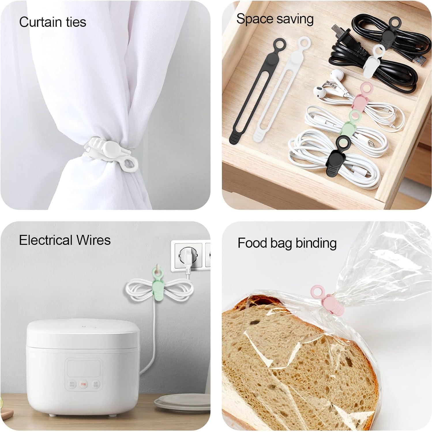 Bridas de Silicona Iysoll 16 Piezas Organizador de Cables